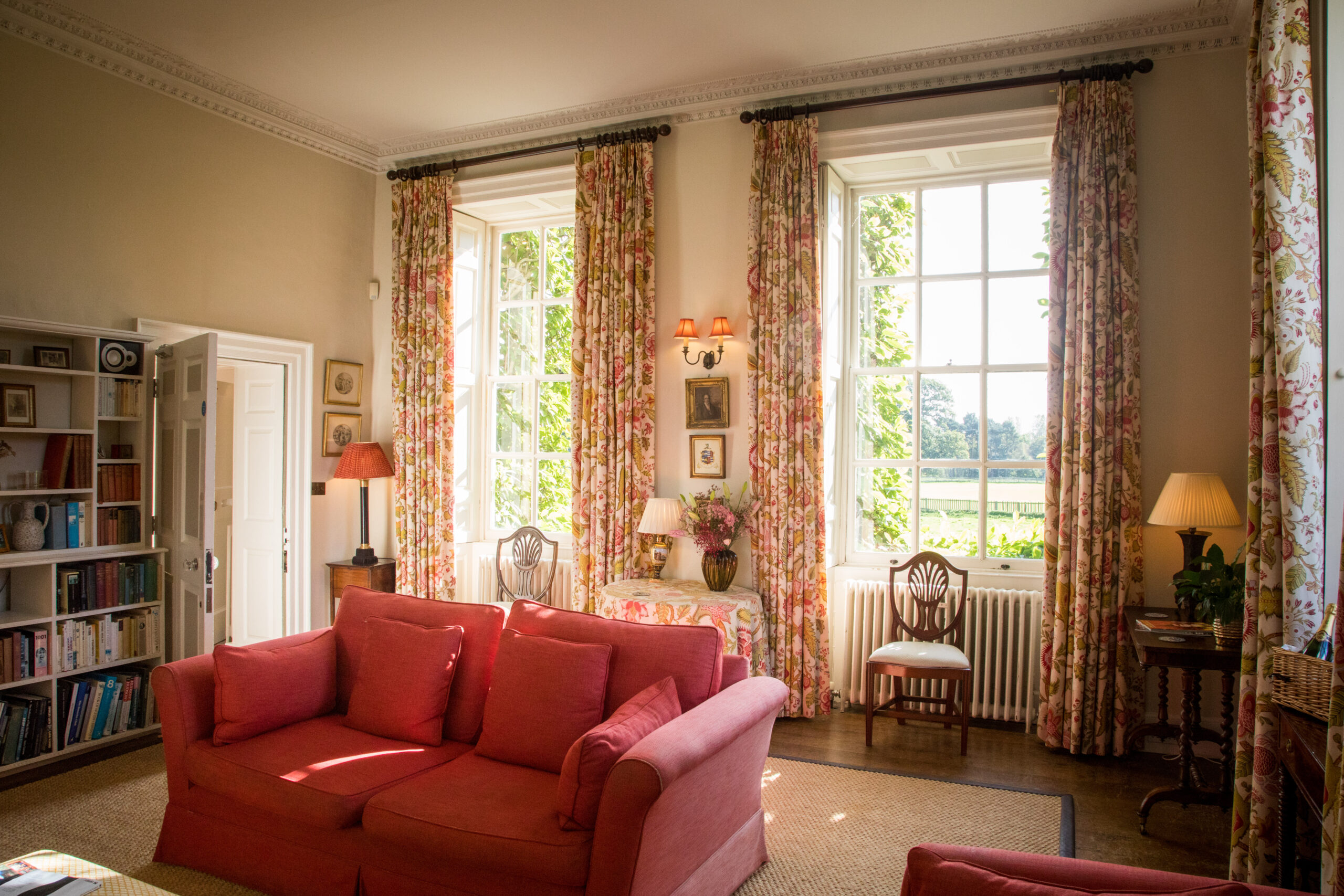 The Sitting Room at luxury wedding venue Iscoyd Park photographed by Helen Baly