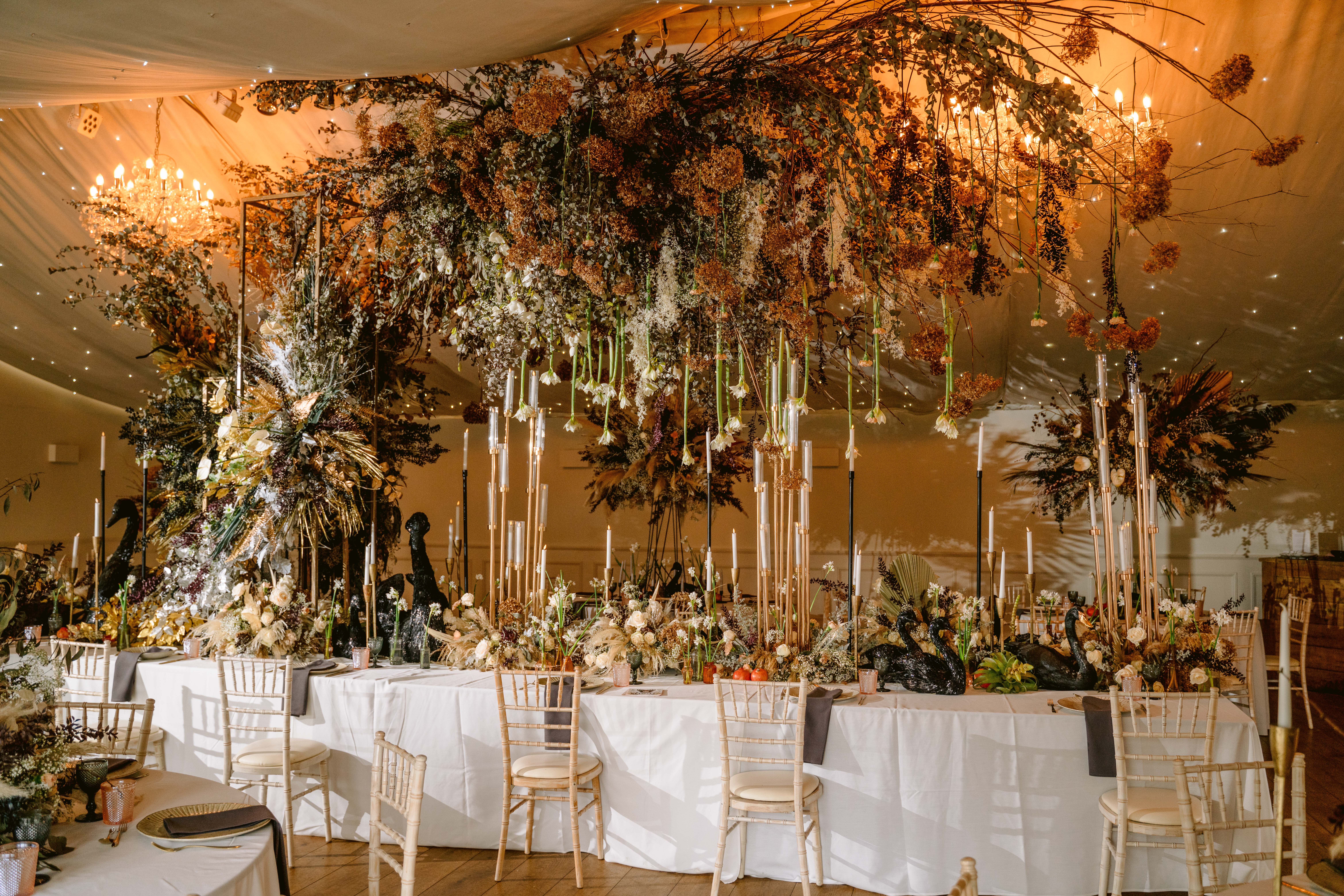 Maximalist Impactful Wedding Marquee Decor Themes At Iscoyd Park Created by RedFloral Photography by Tobiah Tayo