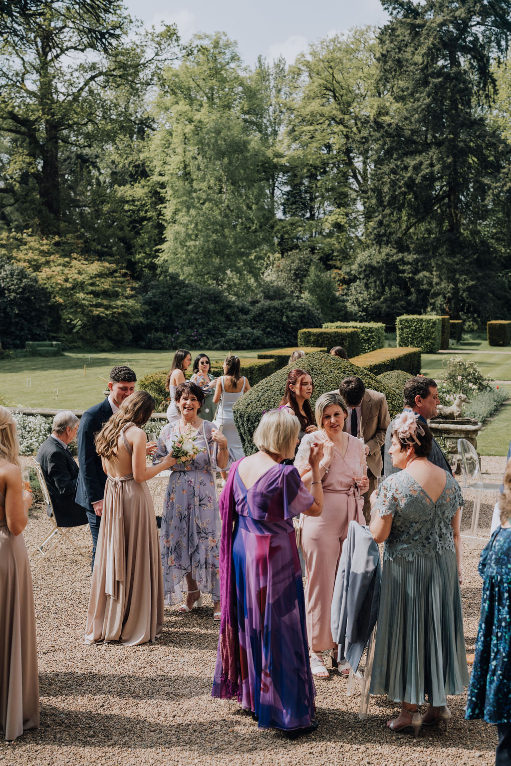 May classic English wedding at luxury venue Iscoyd Park with black tie, blush and champagne bridesmaids dresses by Clara Cooper Photography