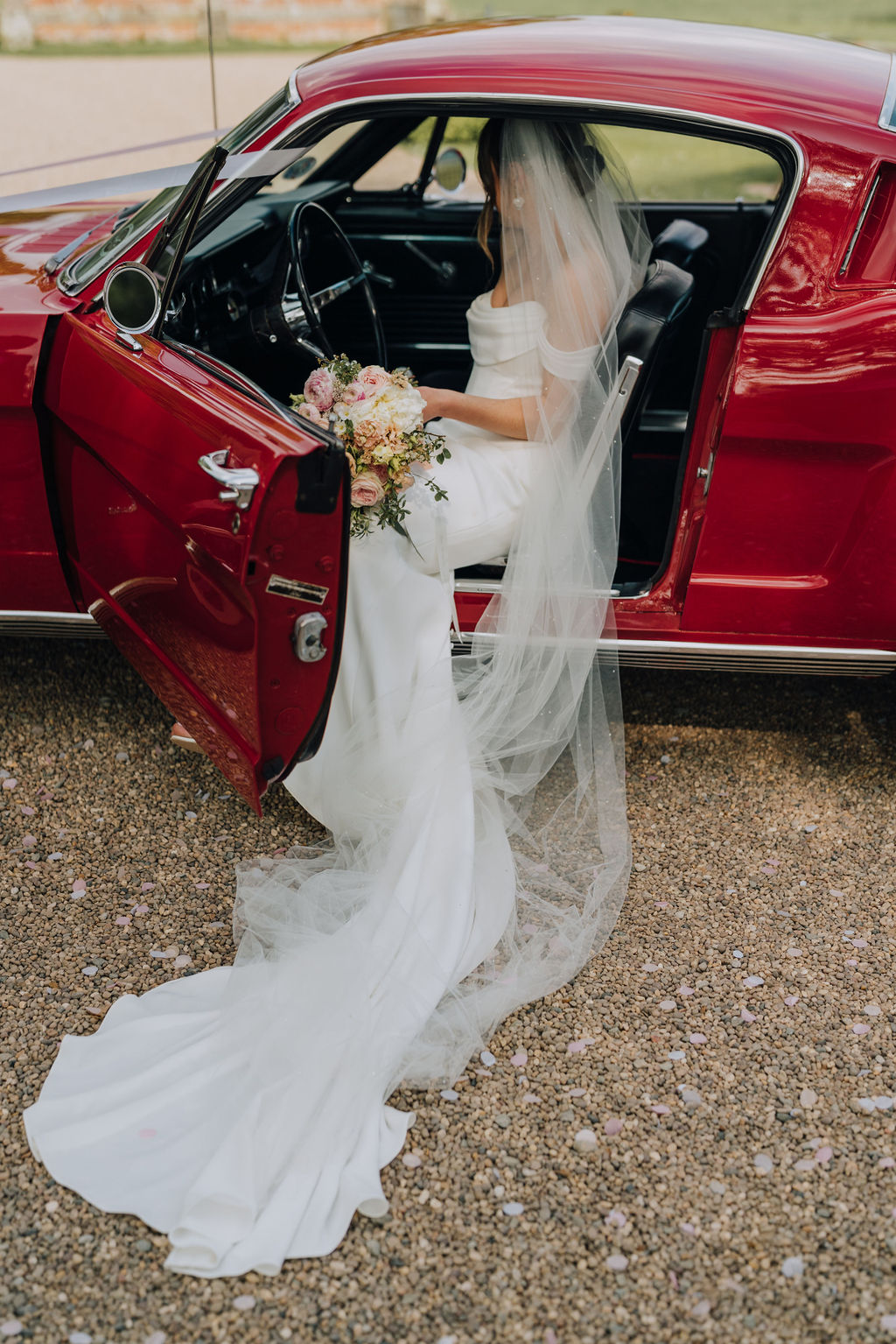 May classic English wedding at luxury venue Iscoyd Park with black tie, blush and champagne bridesmaids dresses by Clara Cooper Photography