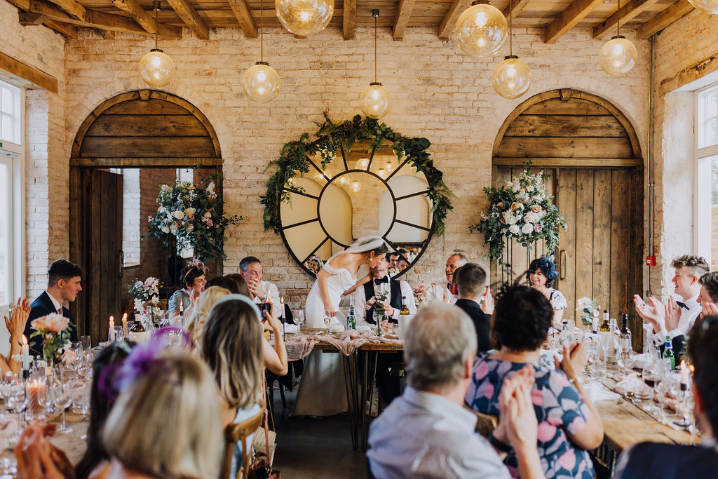 May classic English wedding at luxury venue Iscoyd Park with black tie, blush and champagne bridesmaids dresses by Clara Cooper Photography