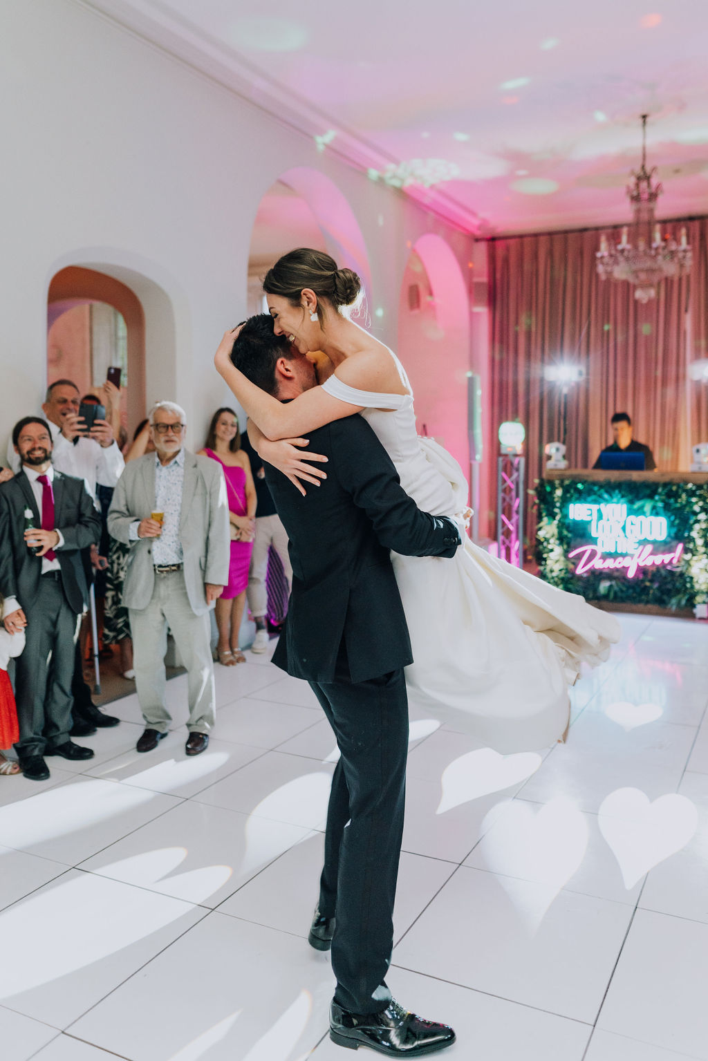 May classic English wedding at luxury venue Iscoyd Park with black tie, blush and champagne bridesmaids dresses by Clara Cooper Photography