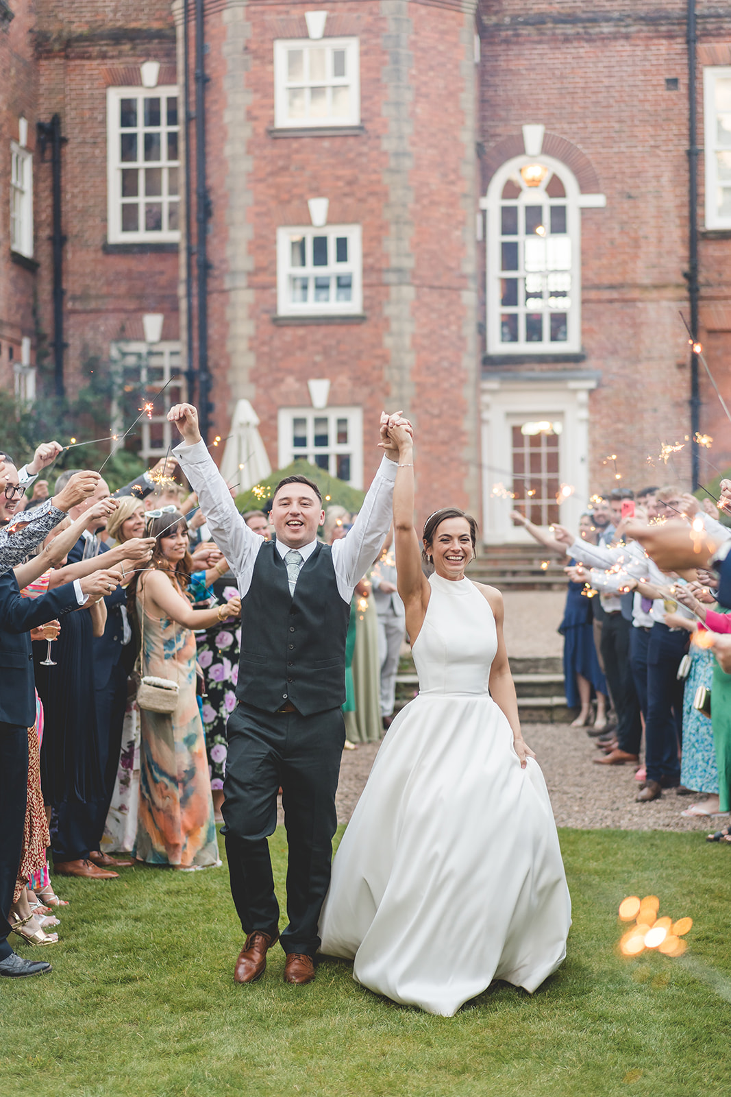 Hot pinks and coral wedding theme for classic English June wedding at Iscoyd Park by Sarah Horton Photography