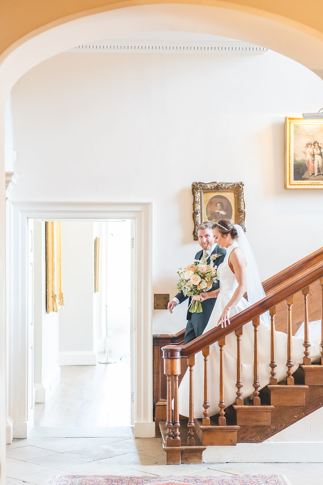 Hot pinks and coral wedding theme for classic English June wedding at Iscoyd Park by Sarah Horton Photography