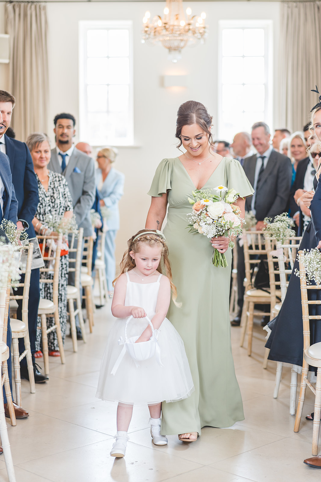 Hot pinks and coral wedding theme for classic English June wedding at Iscoyd Park by Sarah Horton Photography