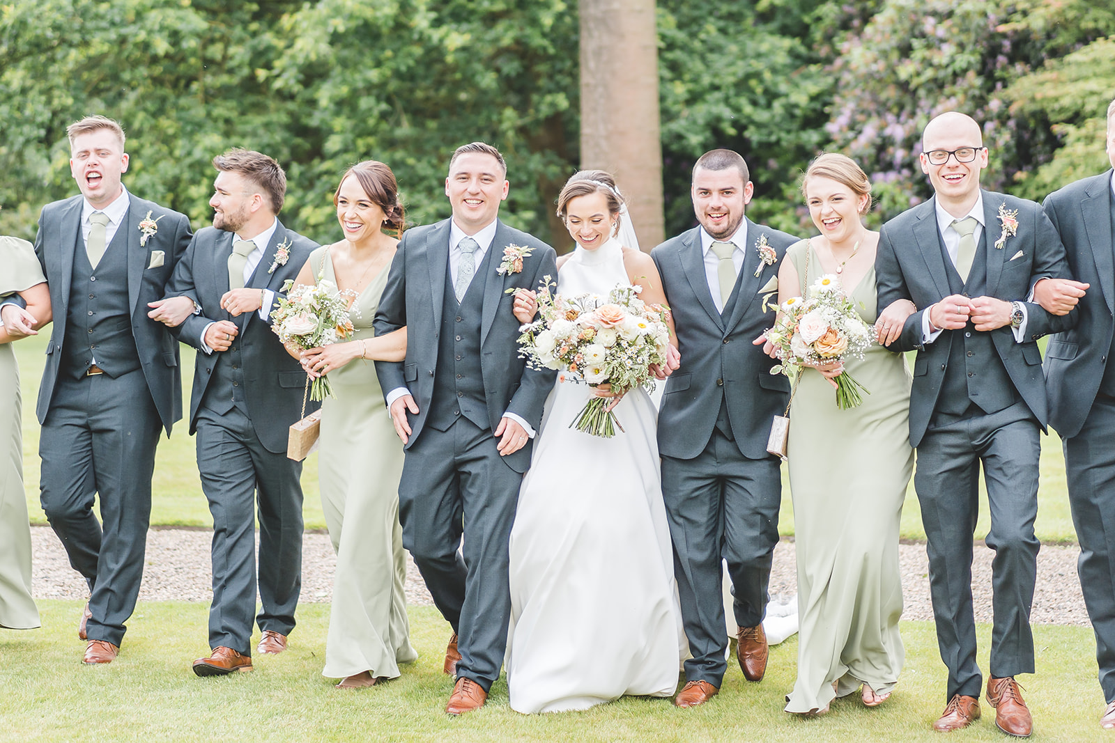 Hot pinks and coral wedding theme for classic English June wedding at Iscoyd Park by Sarah Horton Photography