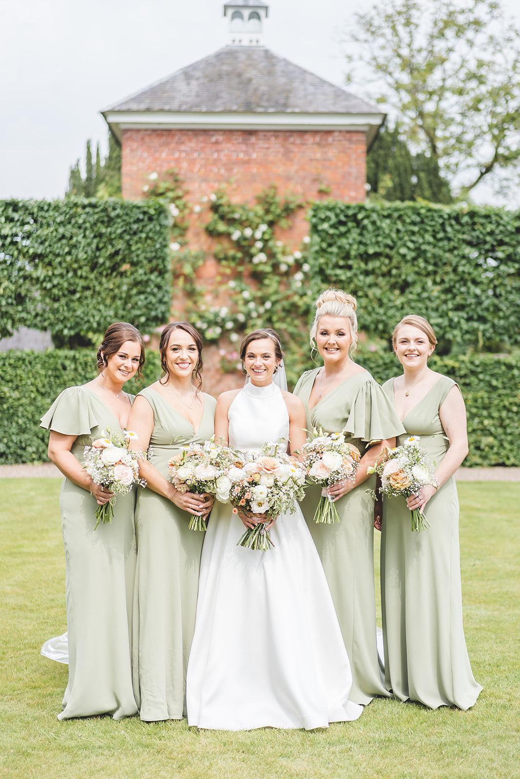 Hot pinks and coral wedding theme for classic English June wedding at Iscoyd Park by Sarah Horton Photography