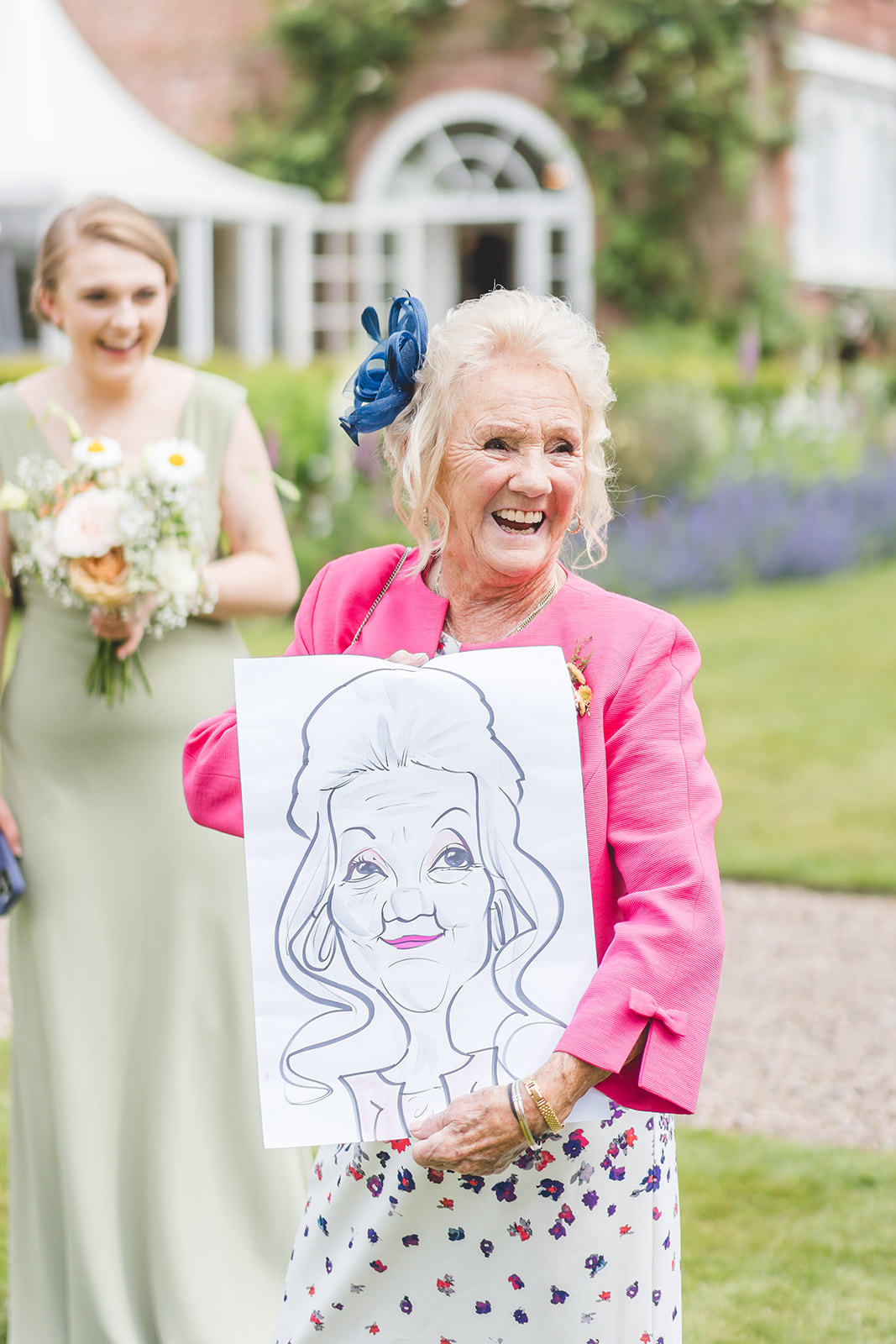 Hot pinks and coral wedding theme for classic English June wedding at Iscoyd Park by Sarah Horton Photography