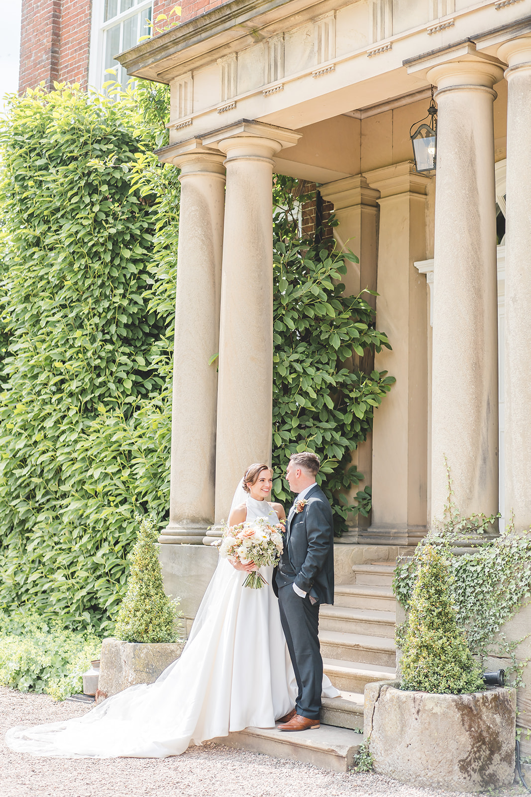 Hot pinks and coral wedding theme for classic English June wedding at Iscoyd Park by Sarah Horton Photography