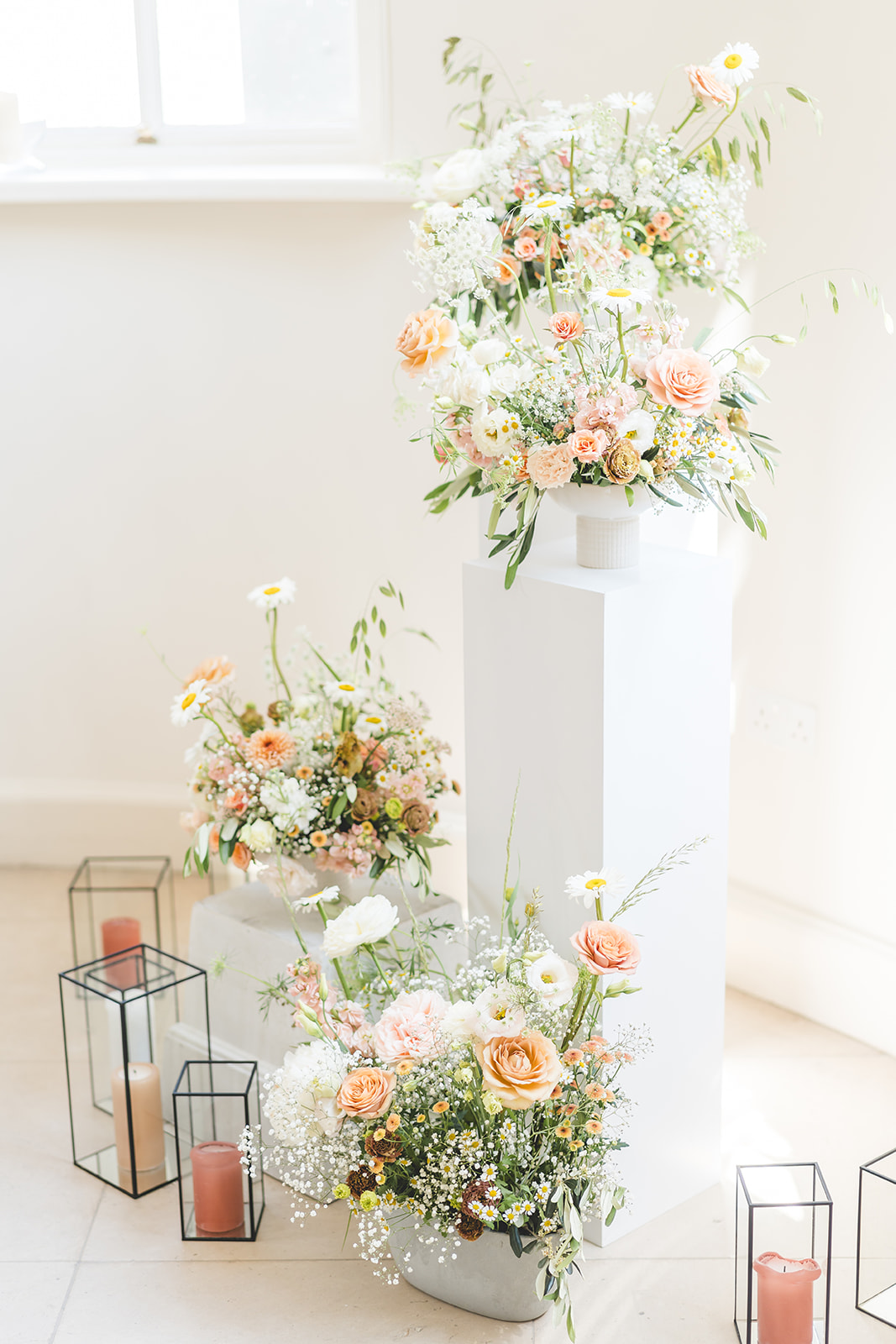 Hot pinks and coral wedding theme for classic English June wedding at Iscoyd Park by Sarah Horton Photography