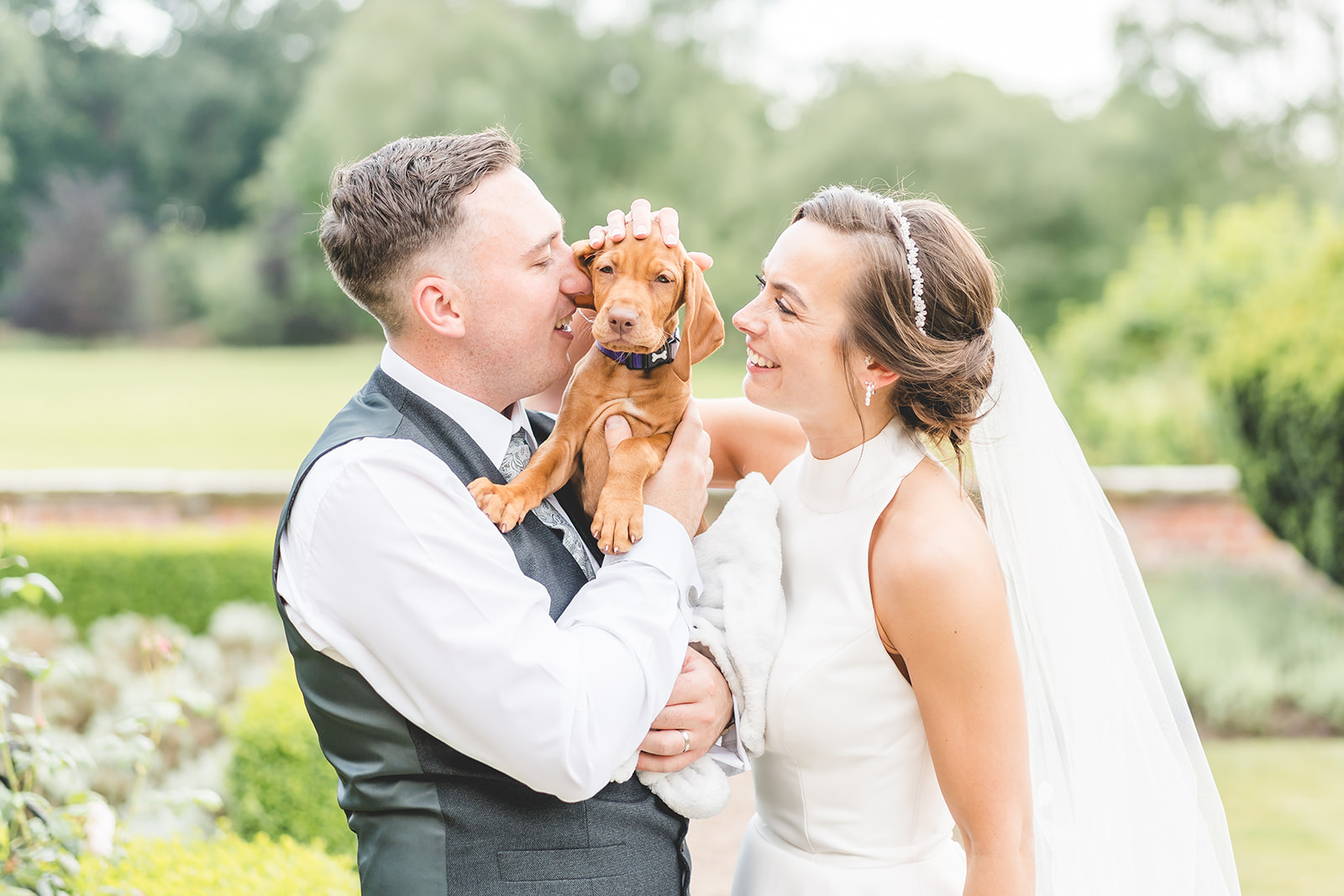 Hot pinks and coral wedding theme for classic English June wedding at Iscoyd Park by Sarah Horton Photography