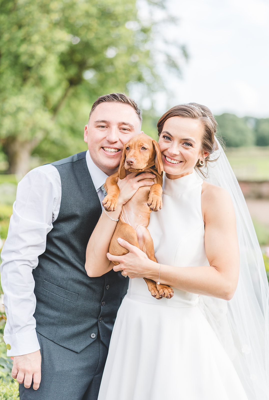 Hot pinks and coral wedding theme for classic English June wedding at Iscoyd Park by Sarah Horton Photography