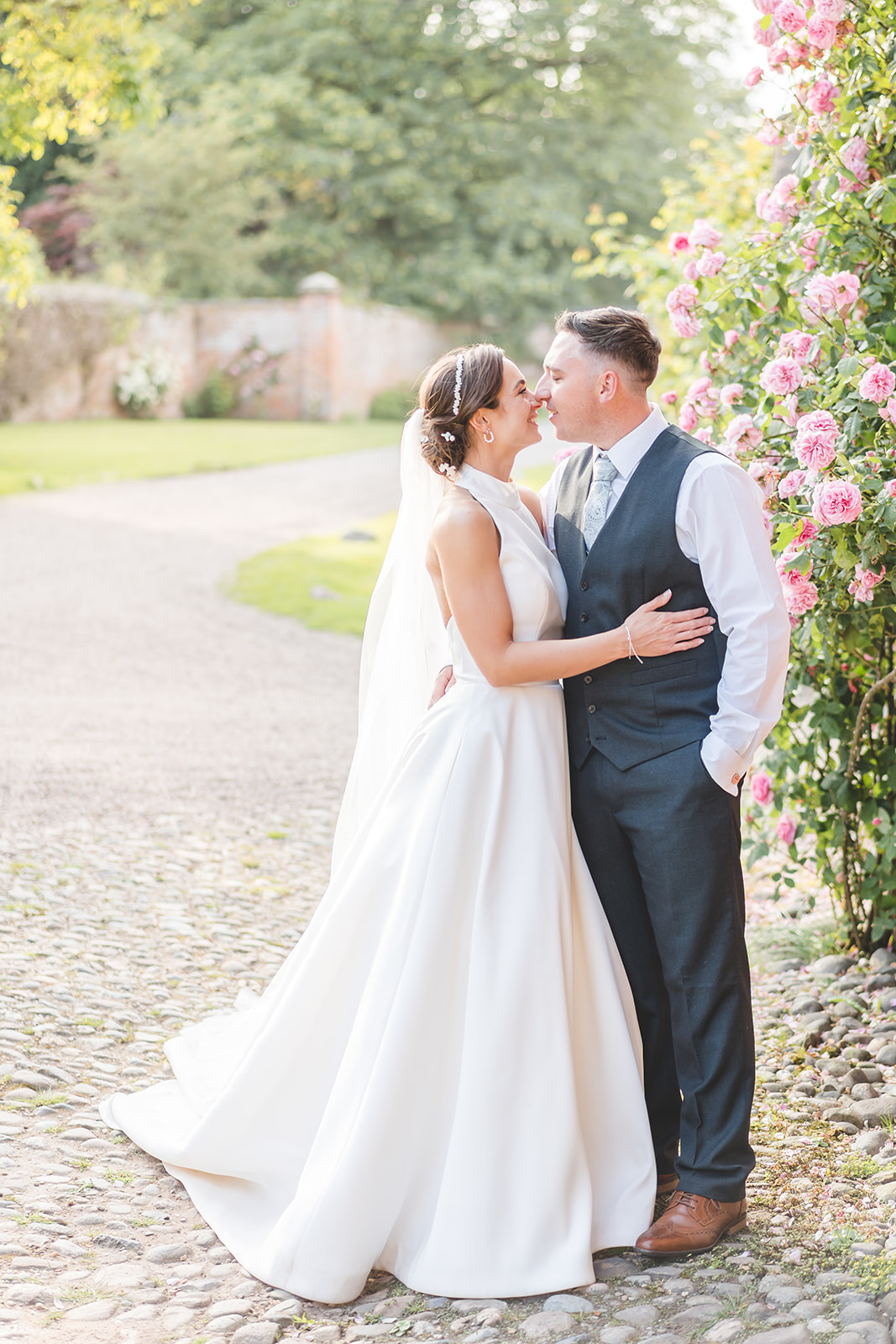 Hot pinks and coral wedding theme for classic English June wedding at Iscoyd Park by Sarah Horton Photography