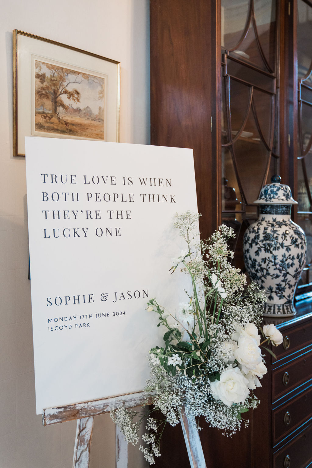 Voluptuous White Wedding Florals at a June Iscoyd Park wedding by Jessica Raphael Photography