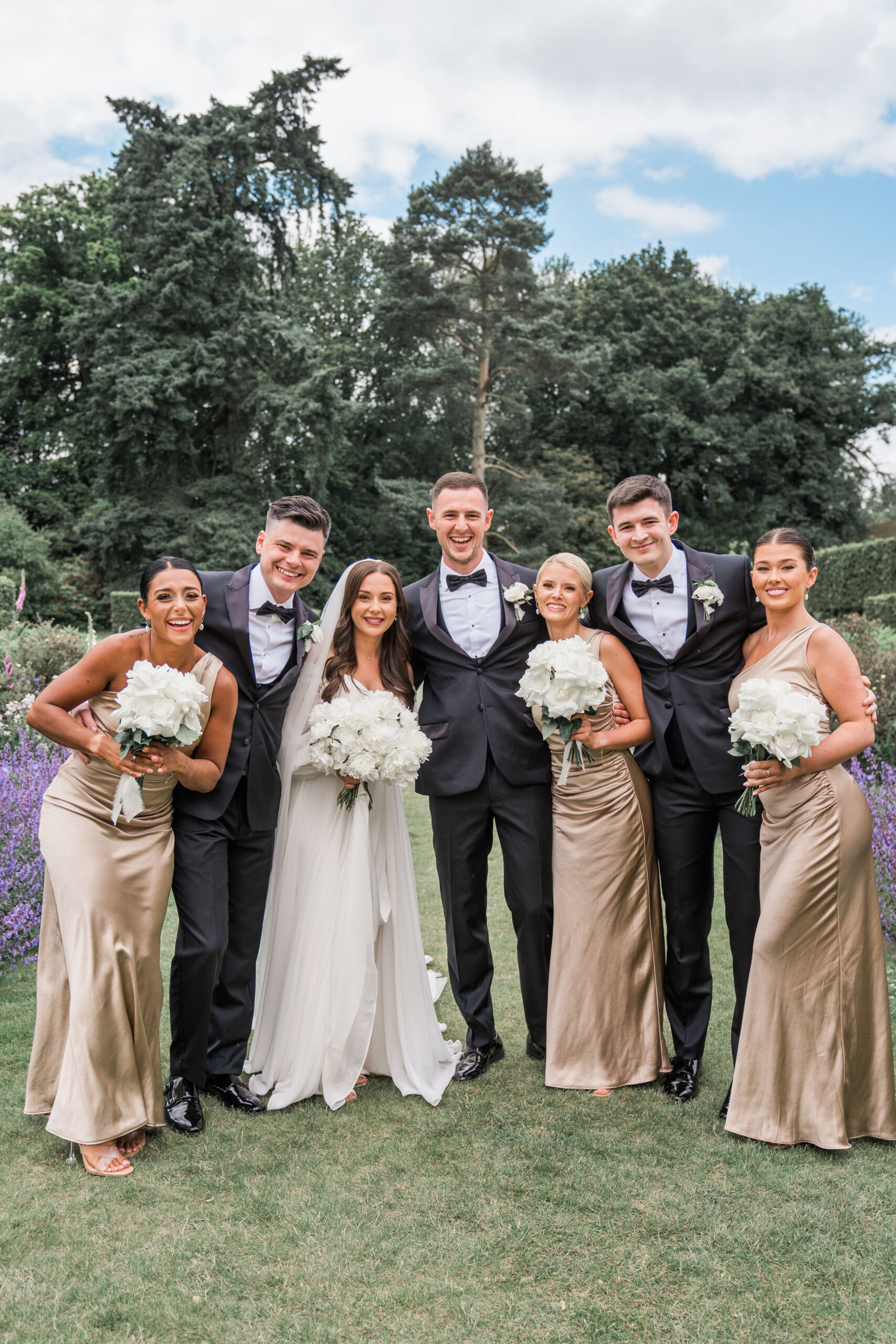 Voluptuous White Wedding Florals at a June Iscoyd Park wedding by Jessica Raphael Photography