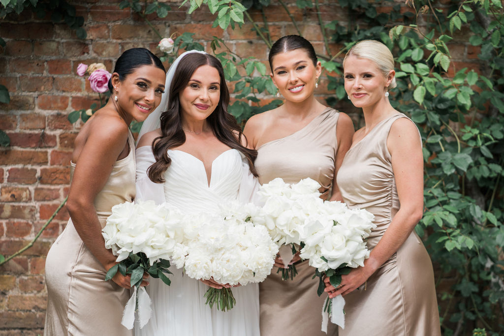 Voluptuous White Wedding Florals at a June Iscoyd Park wedding by Jessica Raphael Photography