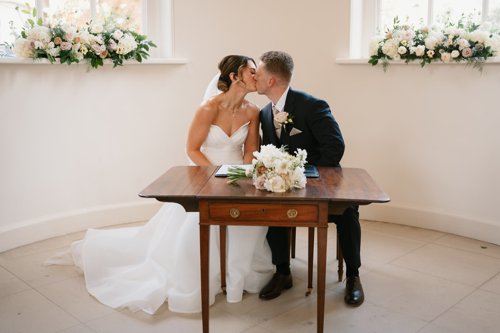 Oversized bows and mocha wedding scheme at this classic English country wedding by Toria Frances Photography