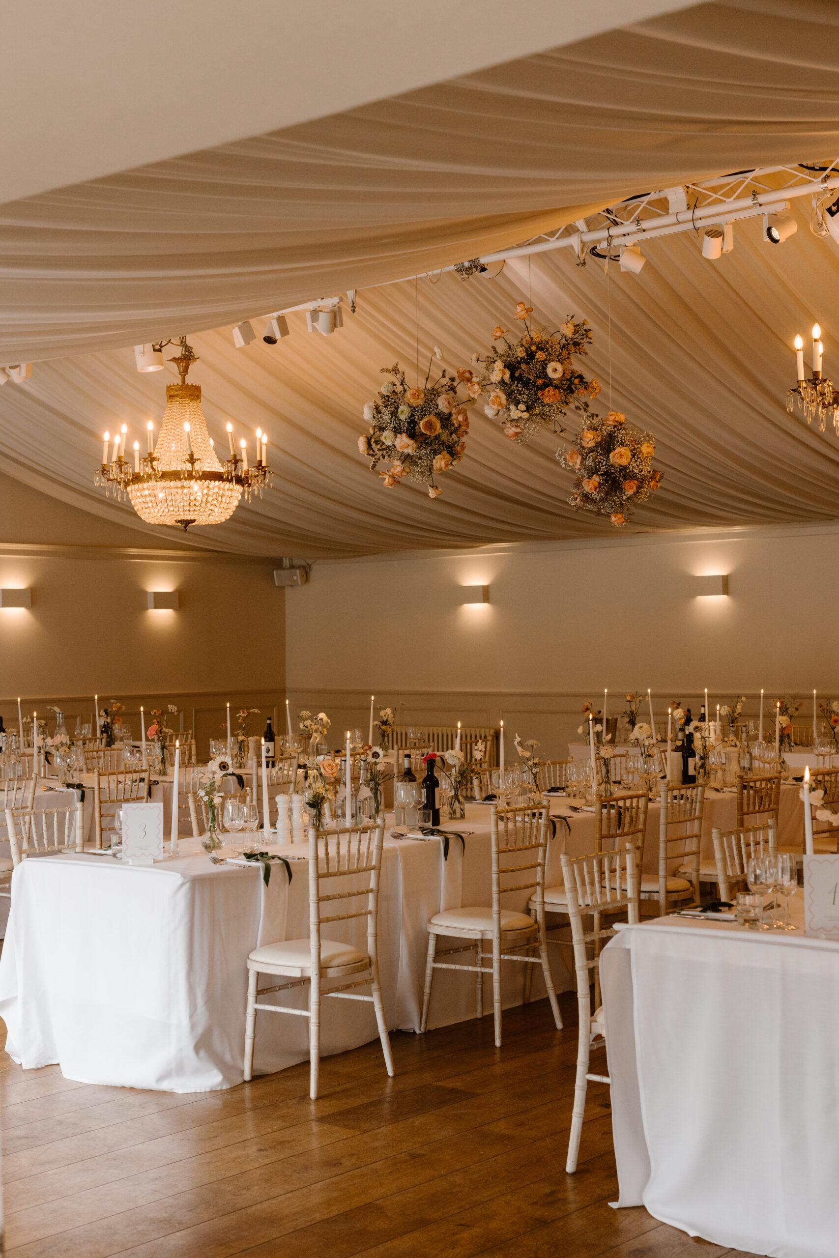 Soft peach meadow inspired Summer wedding at Iscoyd Park by Agnes Black Photography.