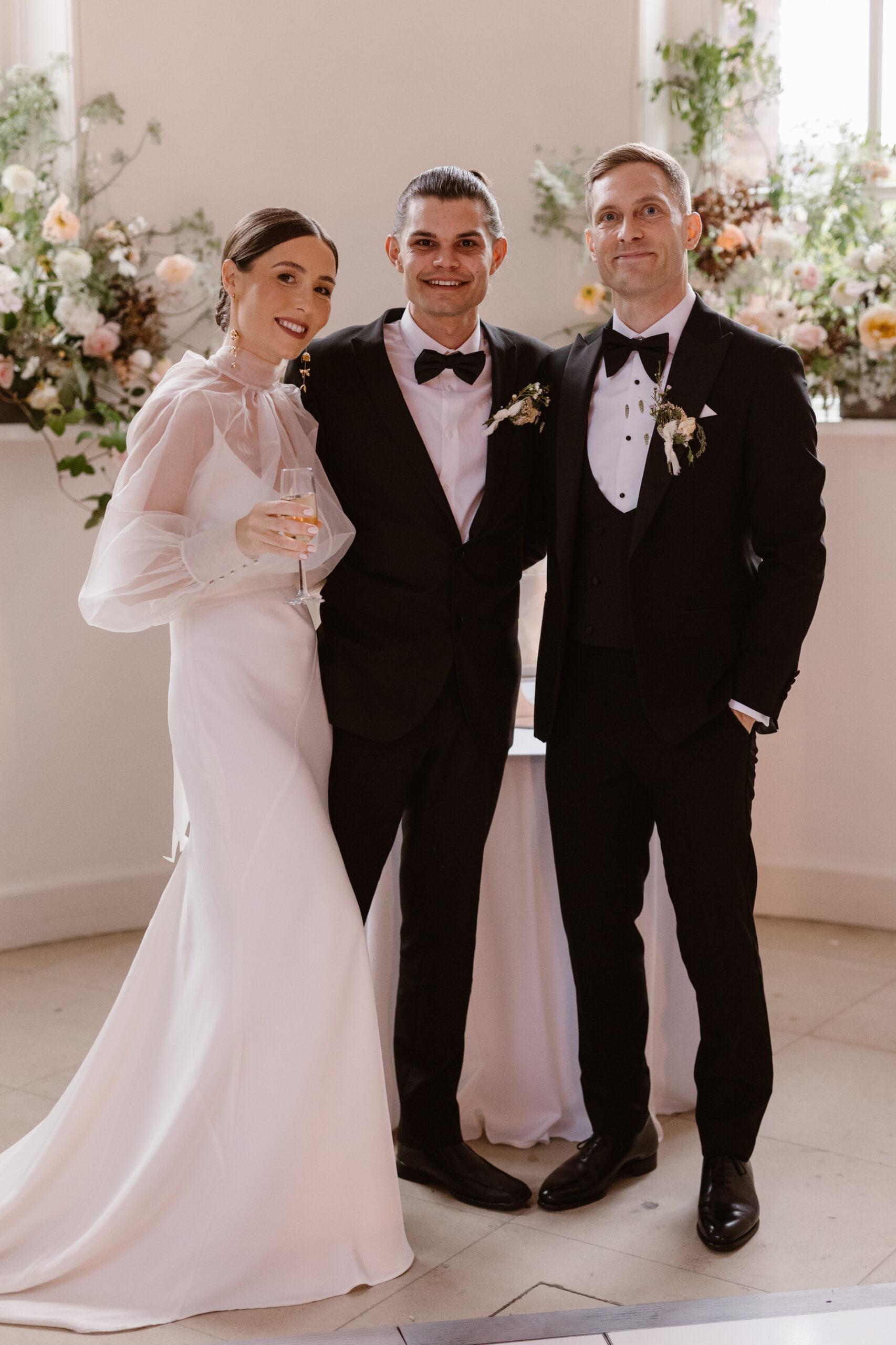 Soft peach meadow inspired Summer wedding at Iscoyd Park by Agnes Black Photography.