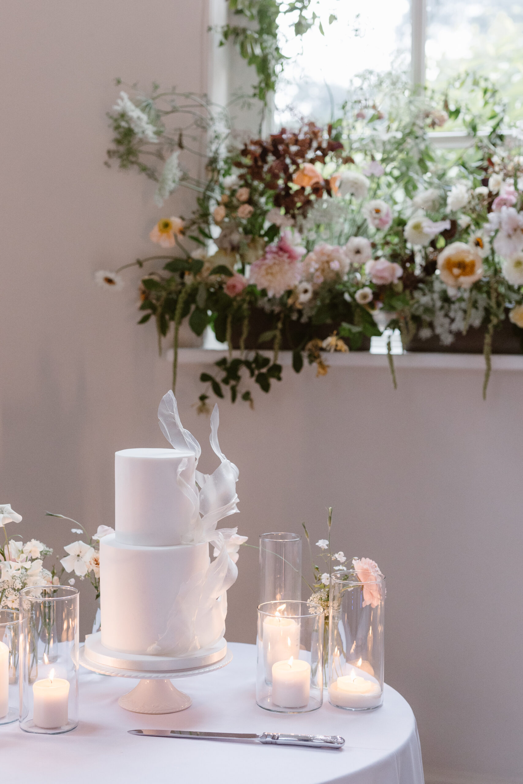 Soft peach meadow inspired Summer wedding at Iscoyd Park by Agnes Black Photography.