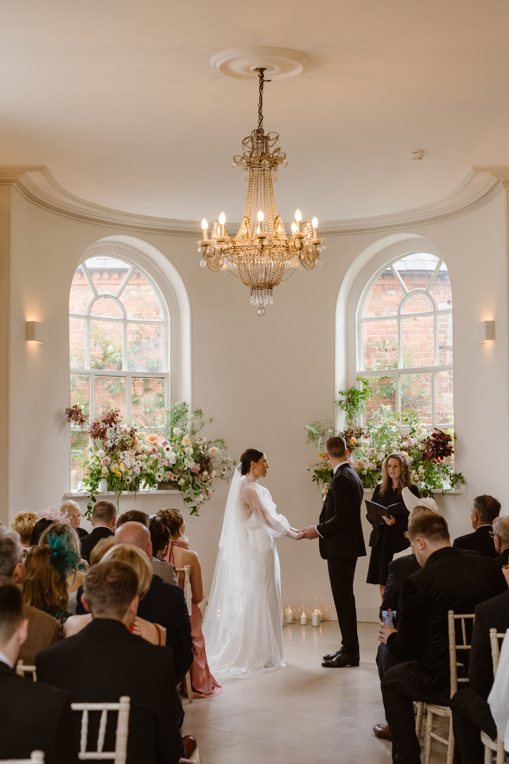 Soft peach meadow inspired Summer wedding at Iscoyd Park by Agnes Black Photography.