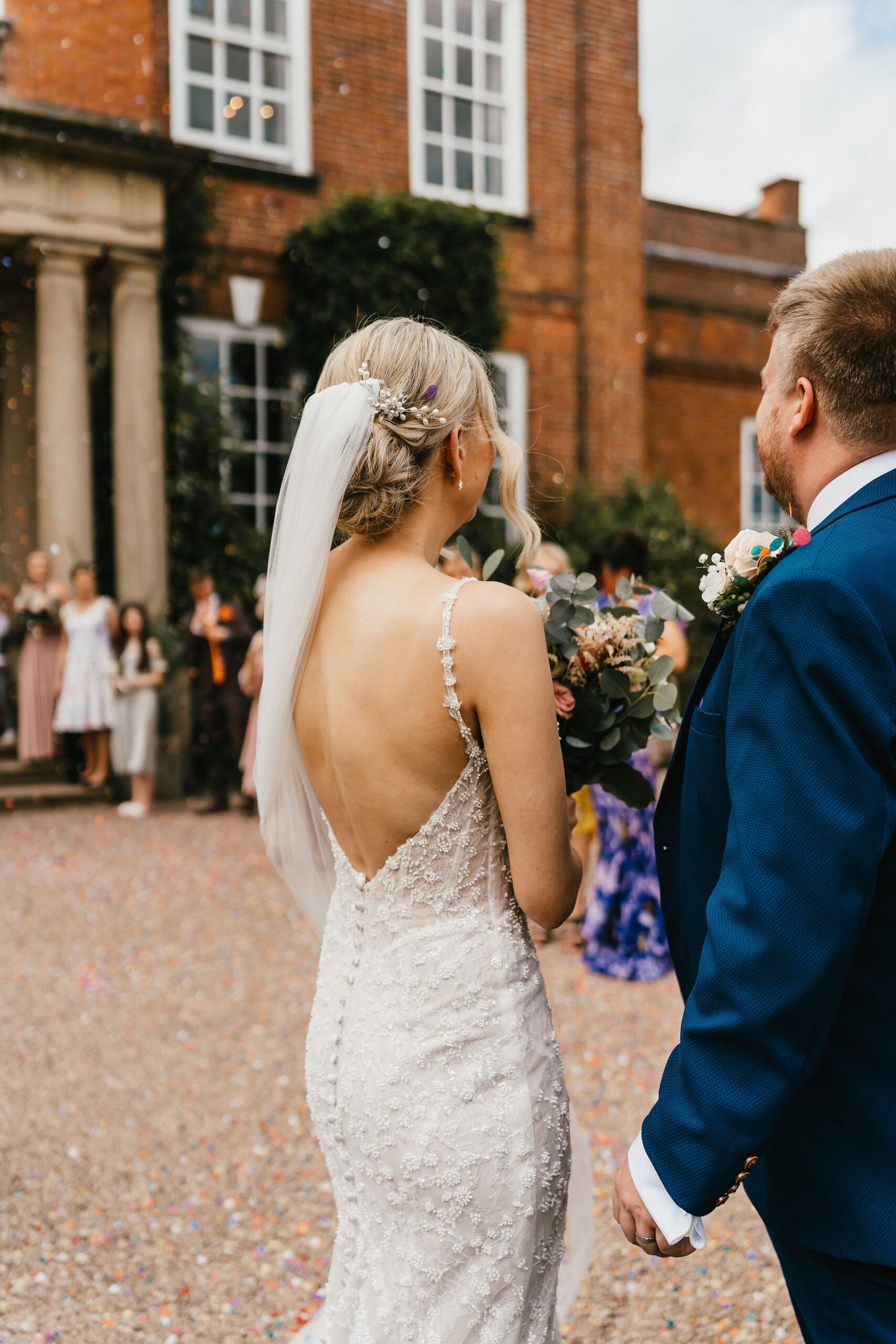 Pink July Roses for a Summer Wedding at Exclusive Use Country House Venue by Jessica Hopwood Photography