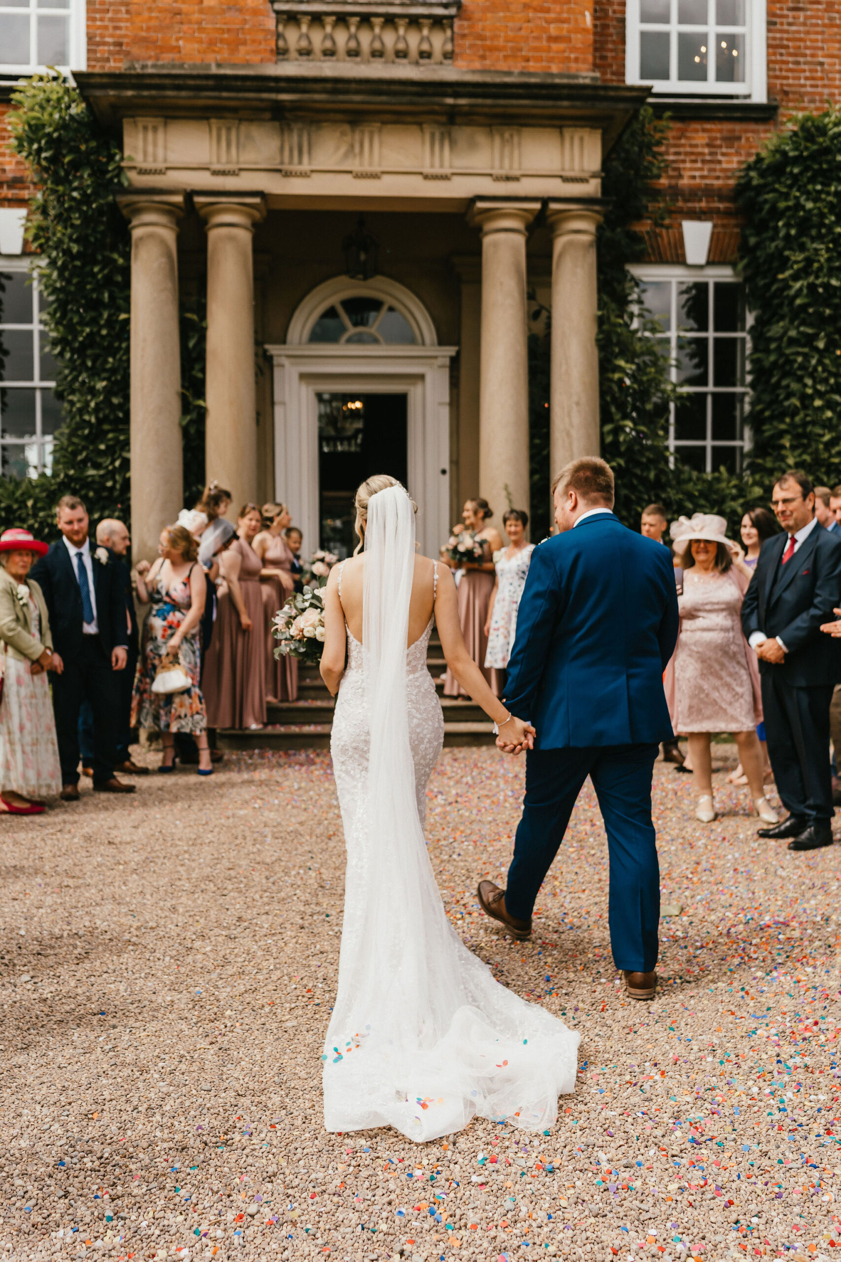 Pink July Roses for a Summer Wedding at Exclusive Use Country House Venue by Jessica Hopwood Photography