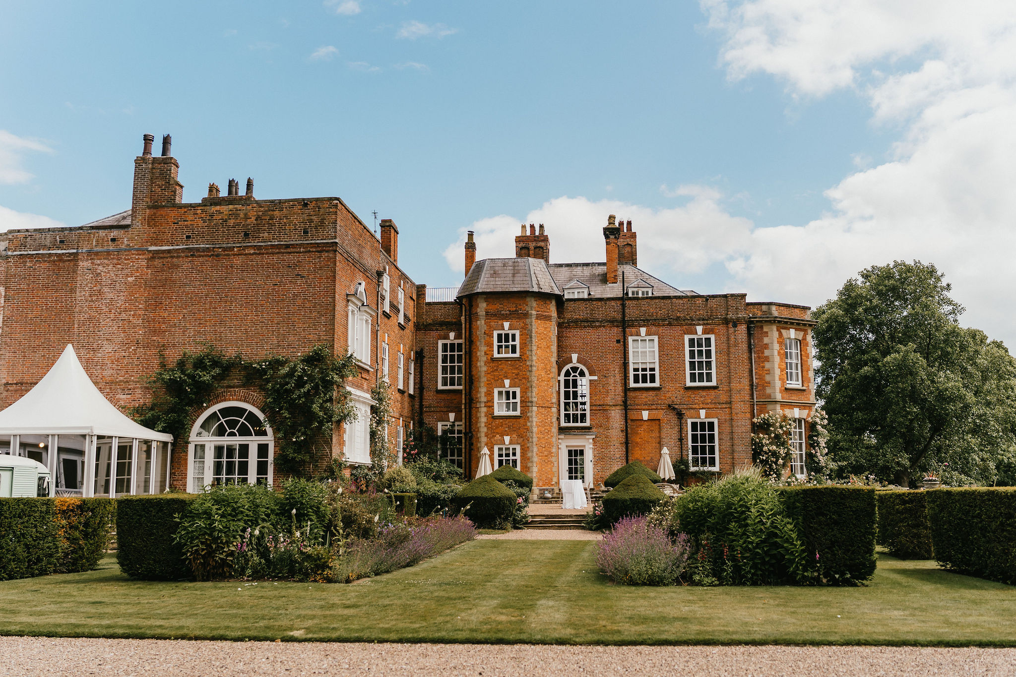 Pink July Roses for a Summer Wedding at Exclusive Use Country House Venue by Jessica Hopwood Photography