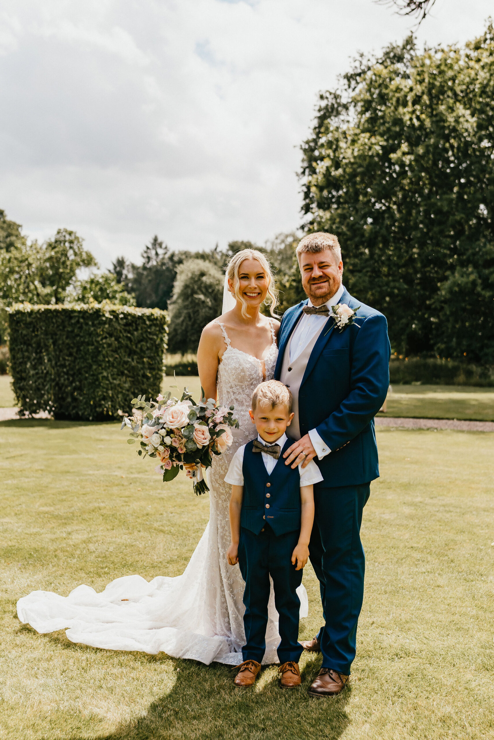 Pink July Roses for a Summer Wedding at Exclusive Use Country House Venue by Jessica Hopwood Photography