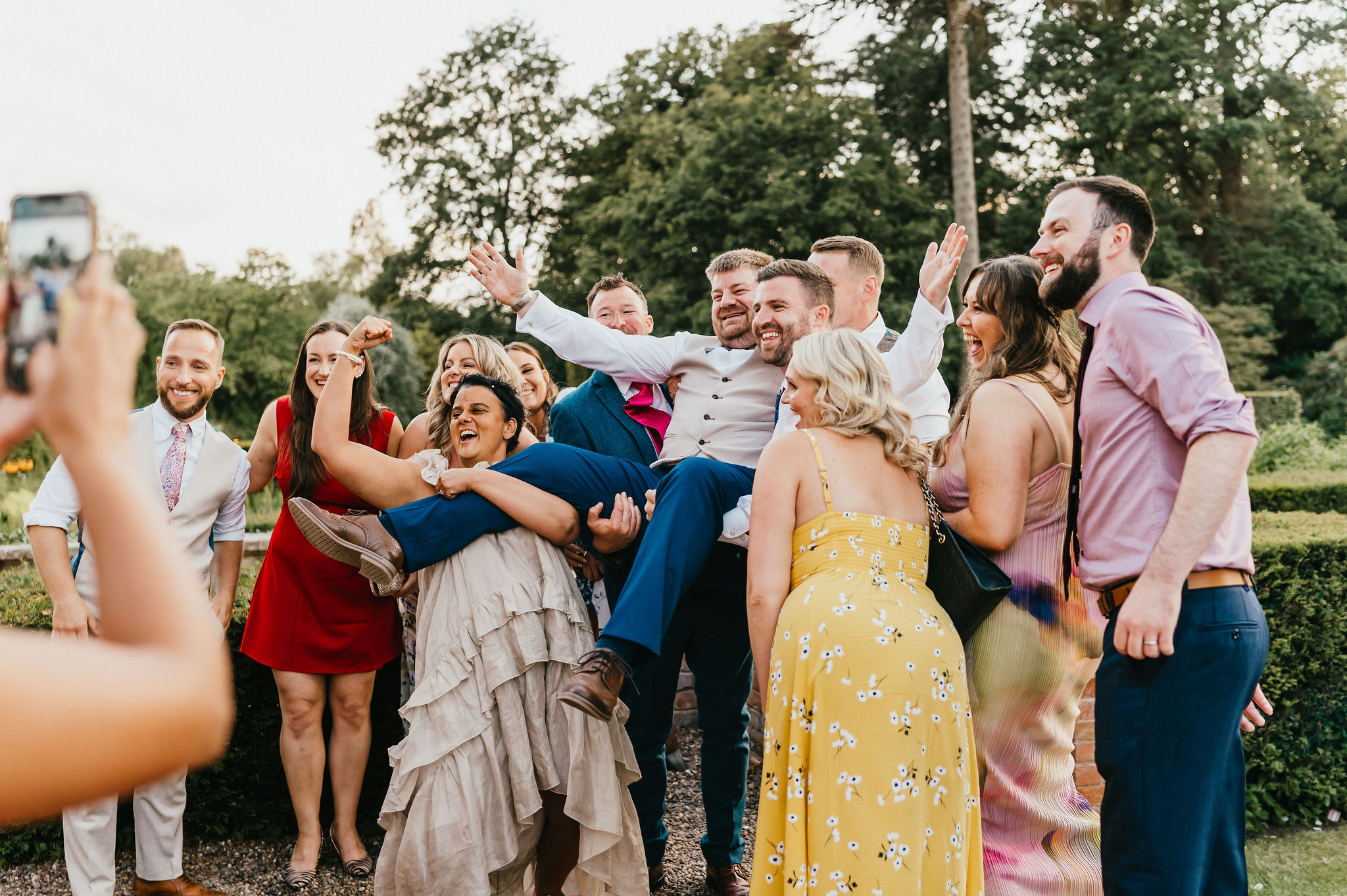 Pink July Roses for a Summer Wedding at Exclusive Use Country House Venue by Jessica Hopwood Photography