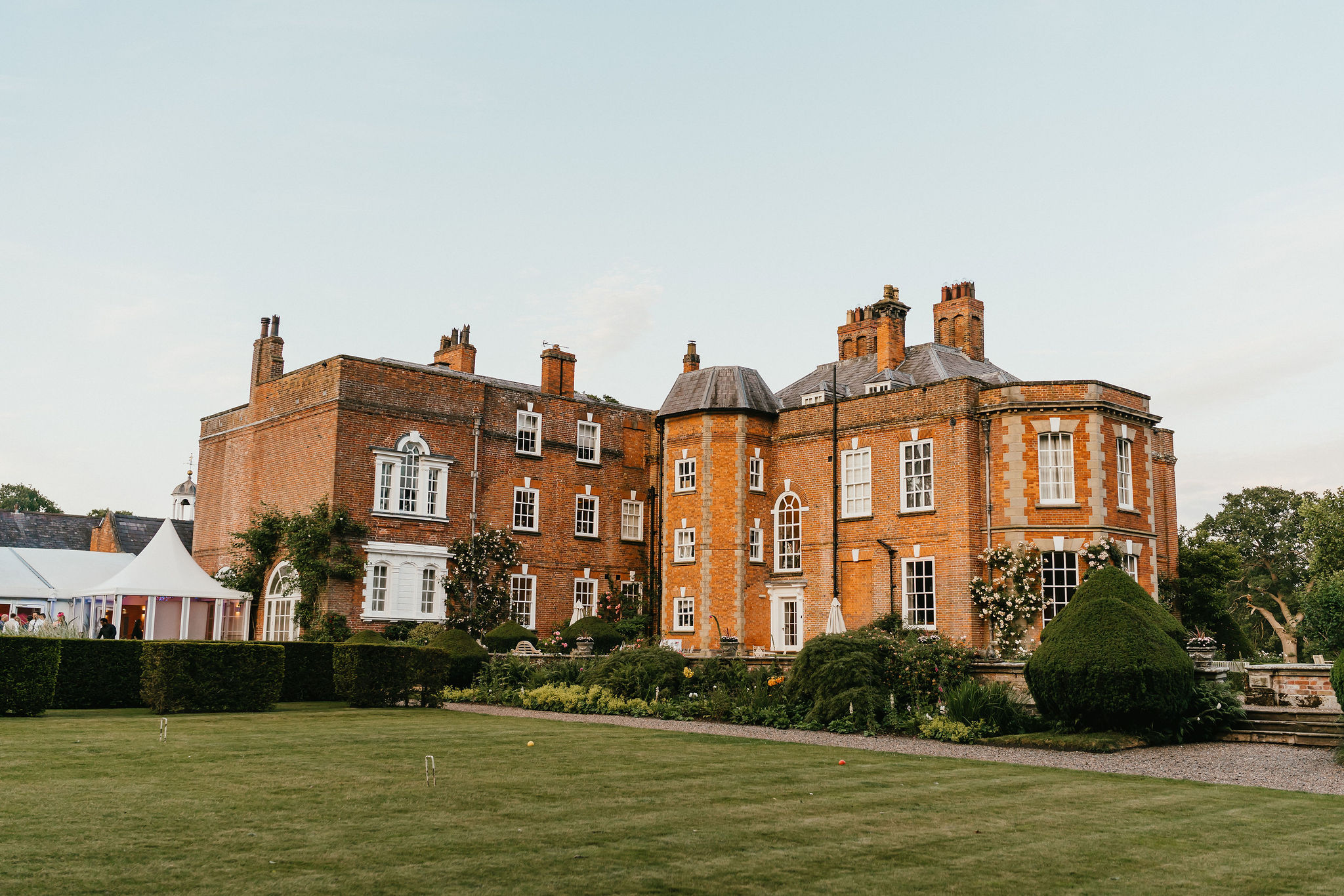 Pink July Roses for a Summer Wedding at Exclusive Use Country House Venue by Jessica Hopwood Photography