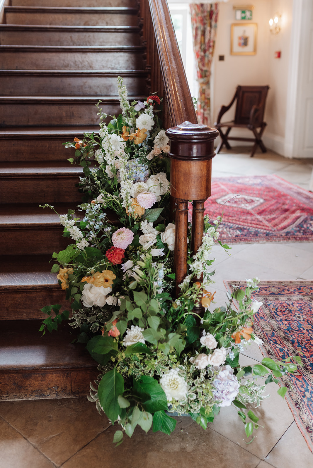 Check out this colour pop modern luxe wedding with coral florals at Iscoyd Park by Lucy Henzell Photography