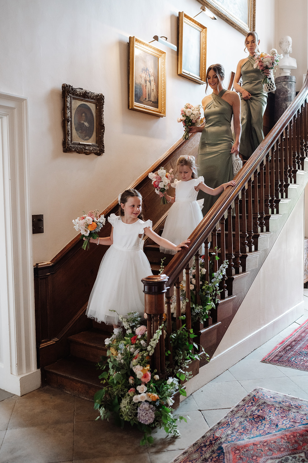 Check out this colour pop modern luxe wedding with coral florals at Iscoyd Park by Lucy Henzell Photography