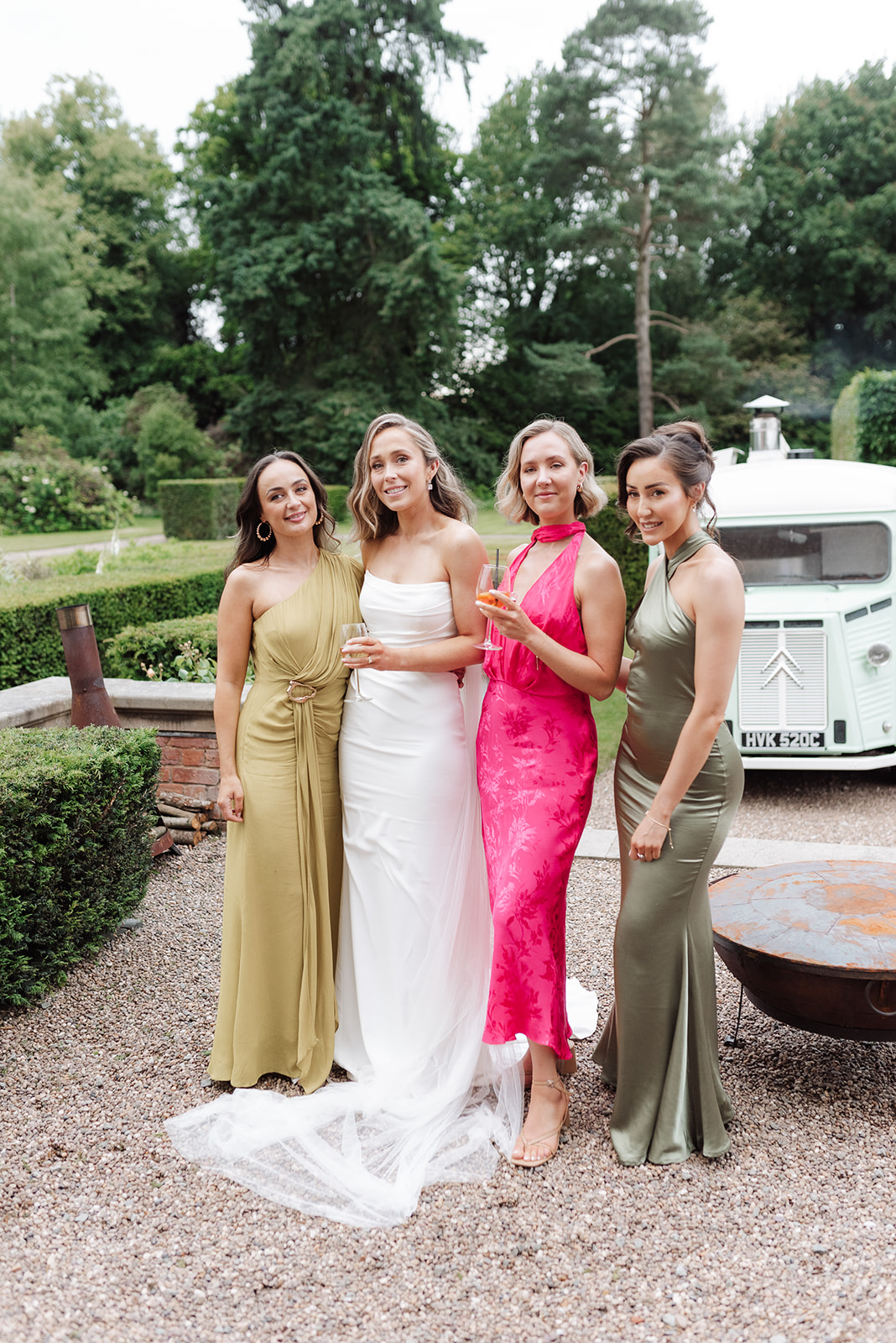 Check out this colour pop modern luxe wedding with coral florals at Iscoyd Park by Lucy Henzell Photography