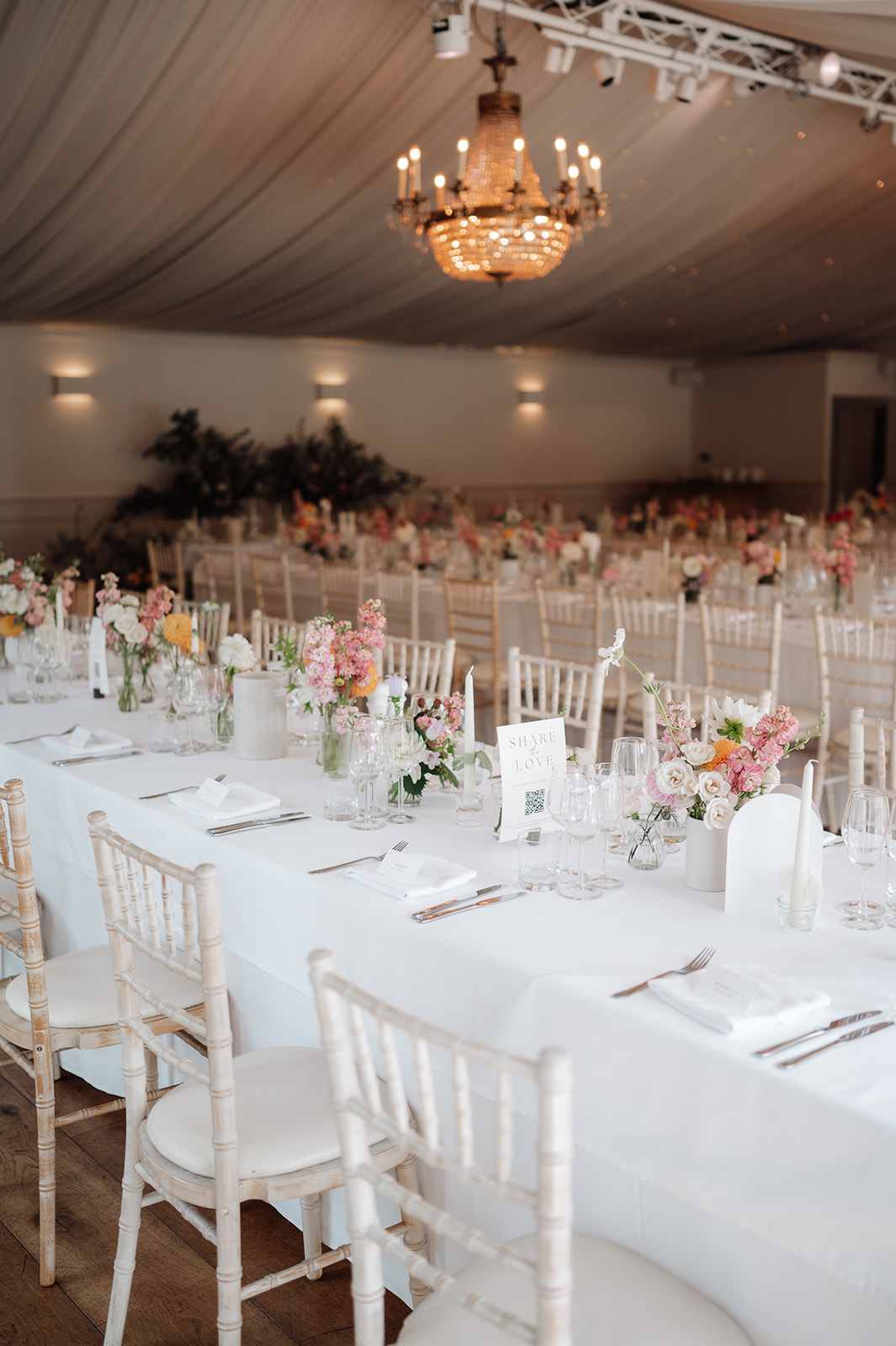 Check out this colour pop modern luxe wedding with coral florals at Iscoyd Park by Lucy Henzell Photography