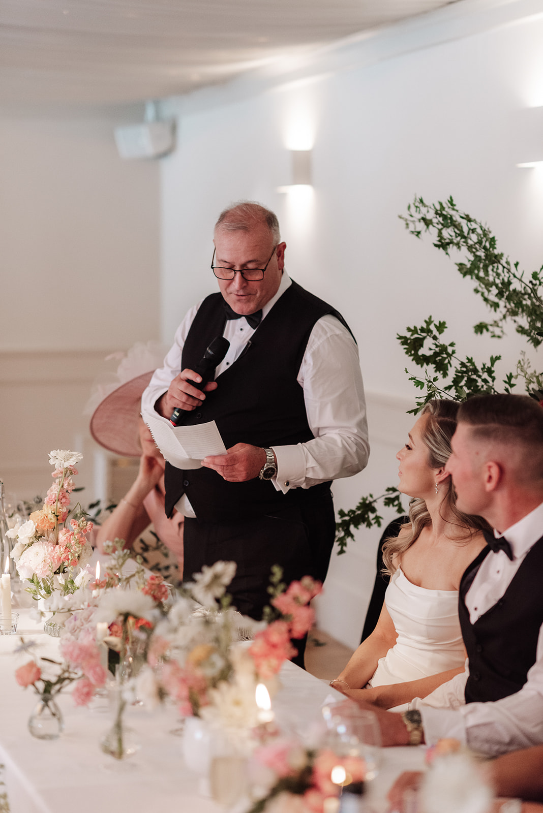 Check out this colour pop modern luxe wedding with coral florals at Iscoyd Park by Lucy Henzell Photography