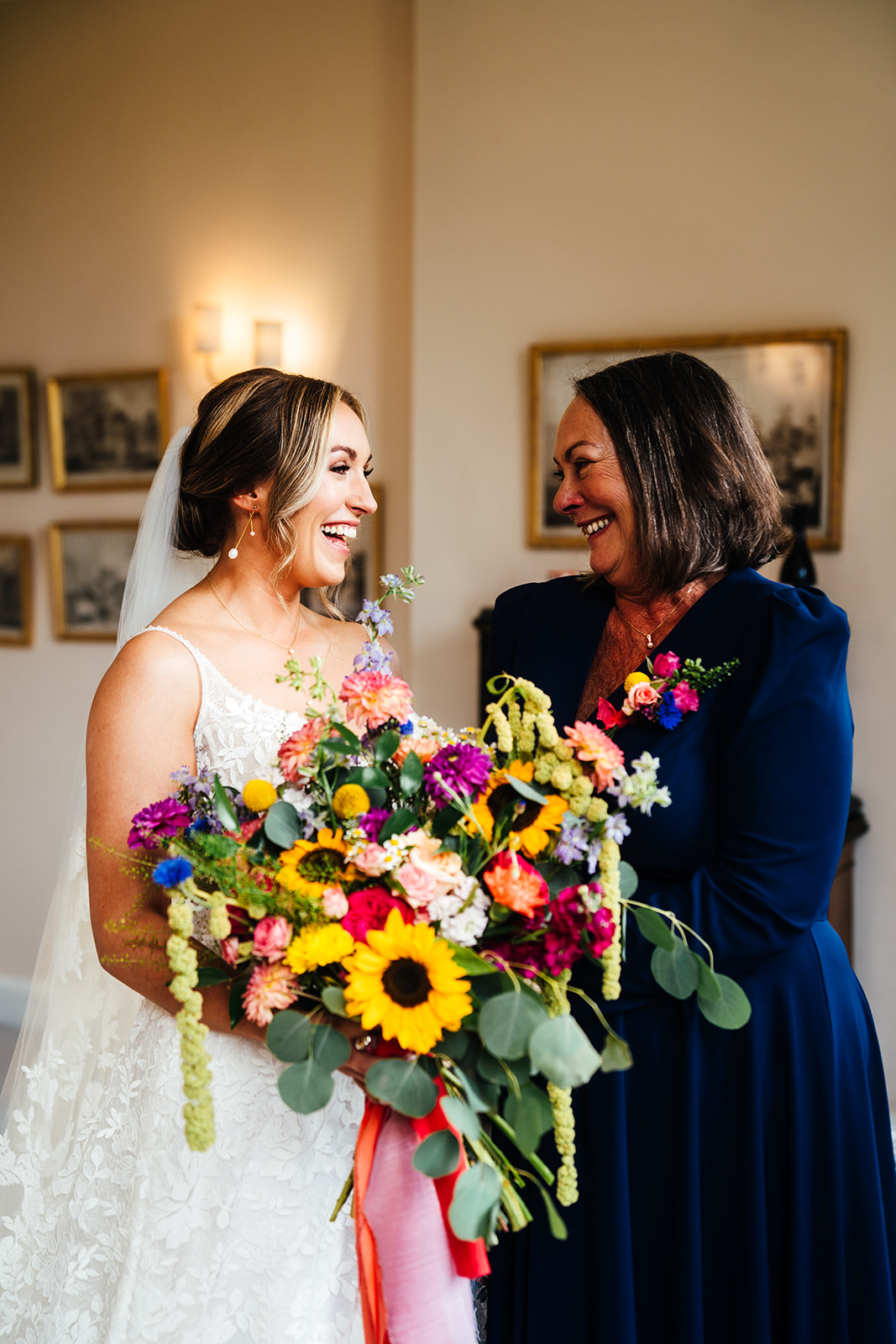 Colour pop juicy fruit wedding at luxury UK venue Iscoyd Park by Hannah Hall Photography.