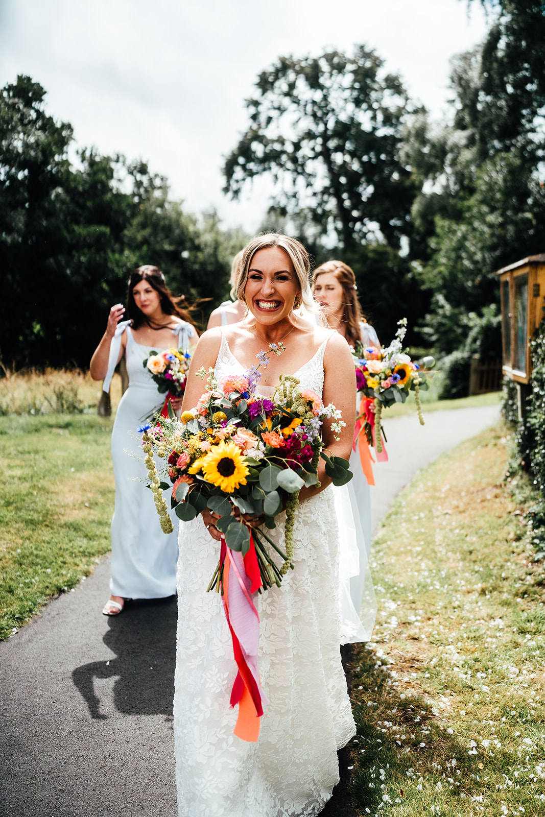 Colour pop juicy fruit wedding at luxury UK venue Iscoyd Park by Hannah Hall Photography.