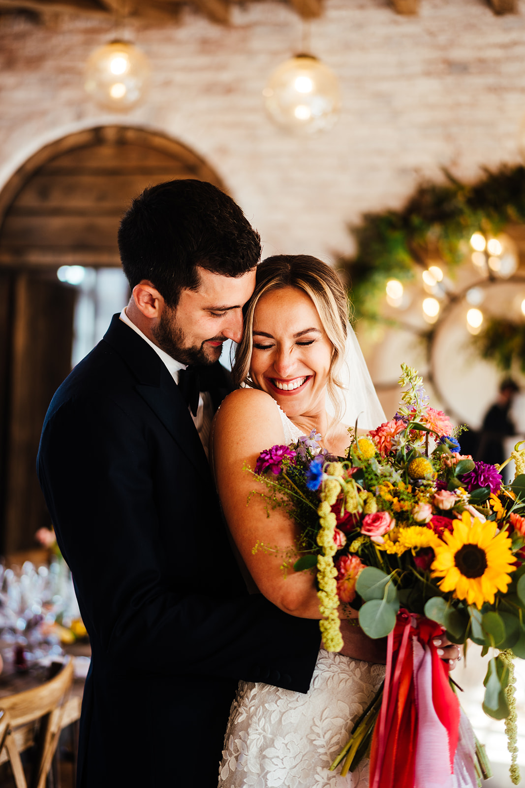 Colour pop juicy fruit wedding at luxury UK venue Iscoyd Park by Hannah Hall Photography.