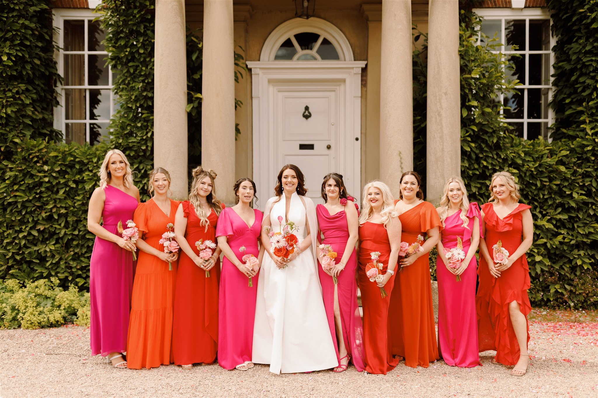 Red hot red romance at Iscoyd Park with an outdoor summer wedding at this exclusive venue