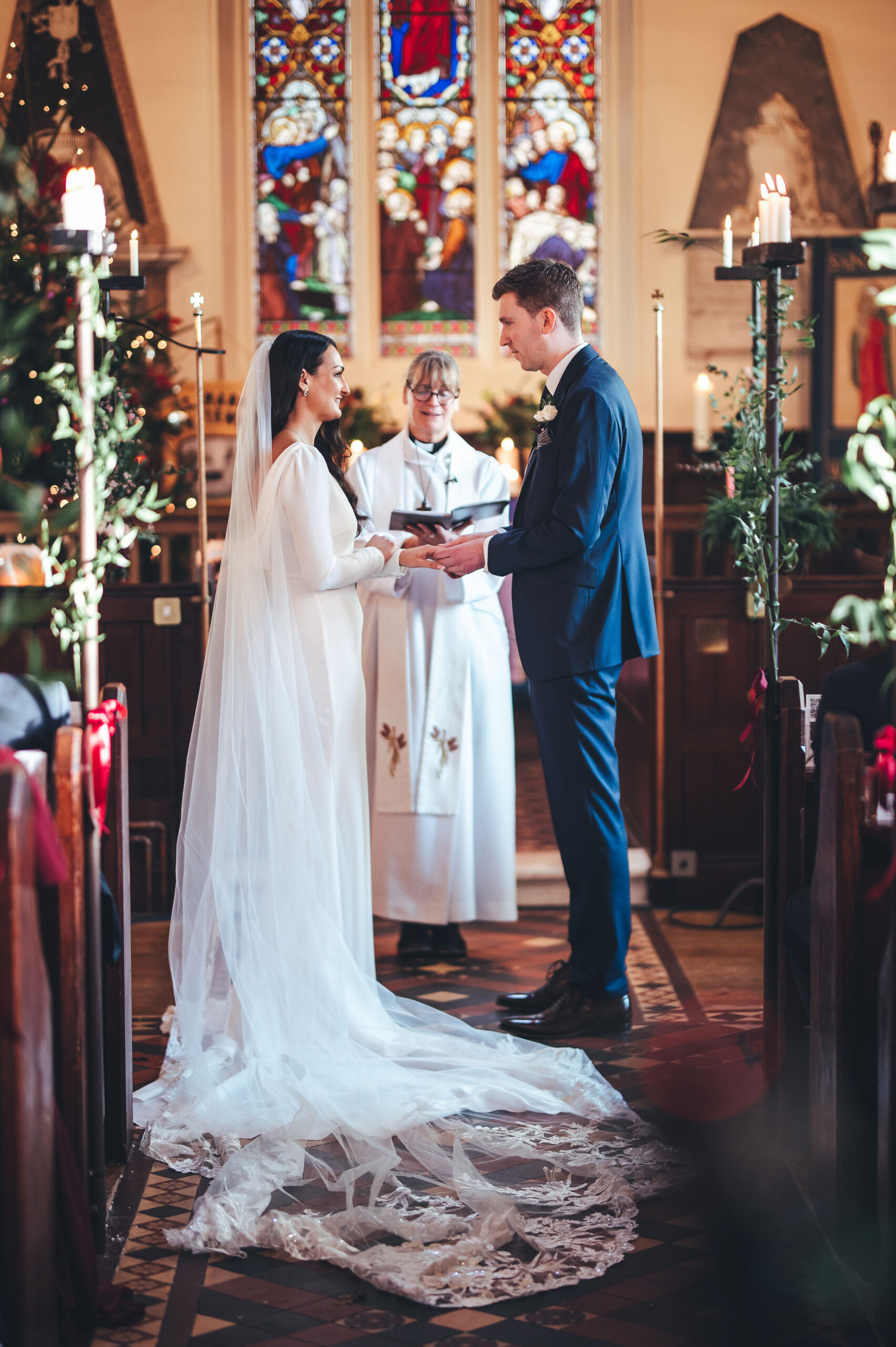 Festive Christmas Wedding at luxury UK venue Iscoyd Park by Inverve Photography