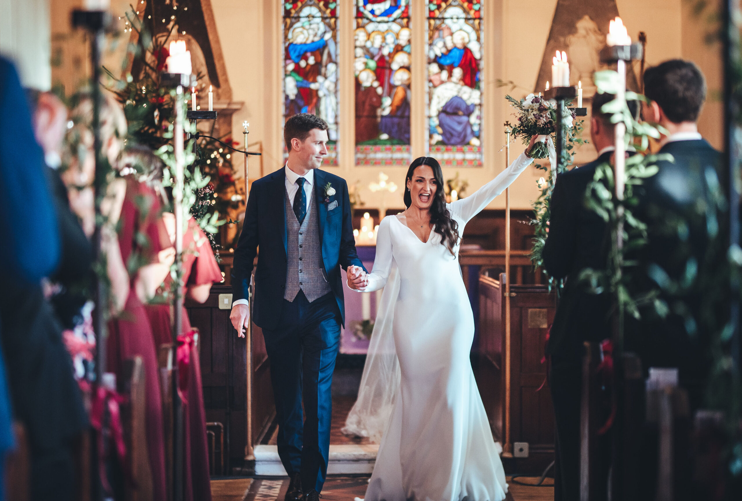 Festive Christmas Wedding at luxury UK venue Iscoyd Park by Inverve Photography