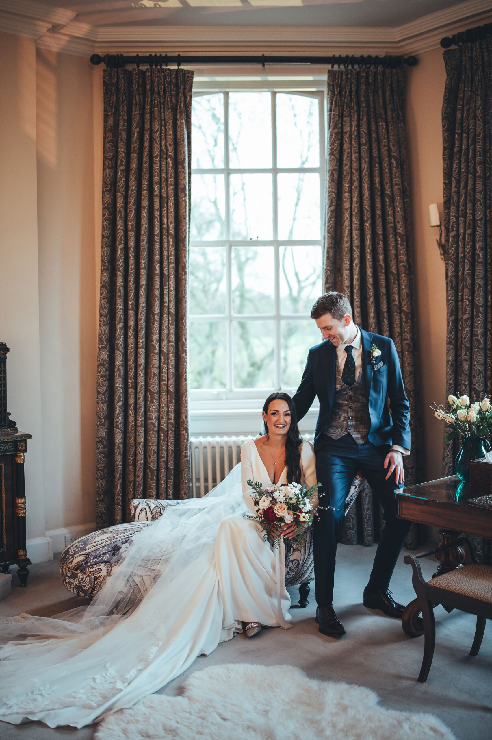 Festive Christmas Wedding at luxury UK venue Iscoyd Park by Inverve Photography