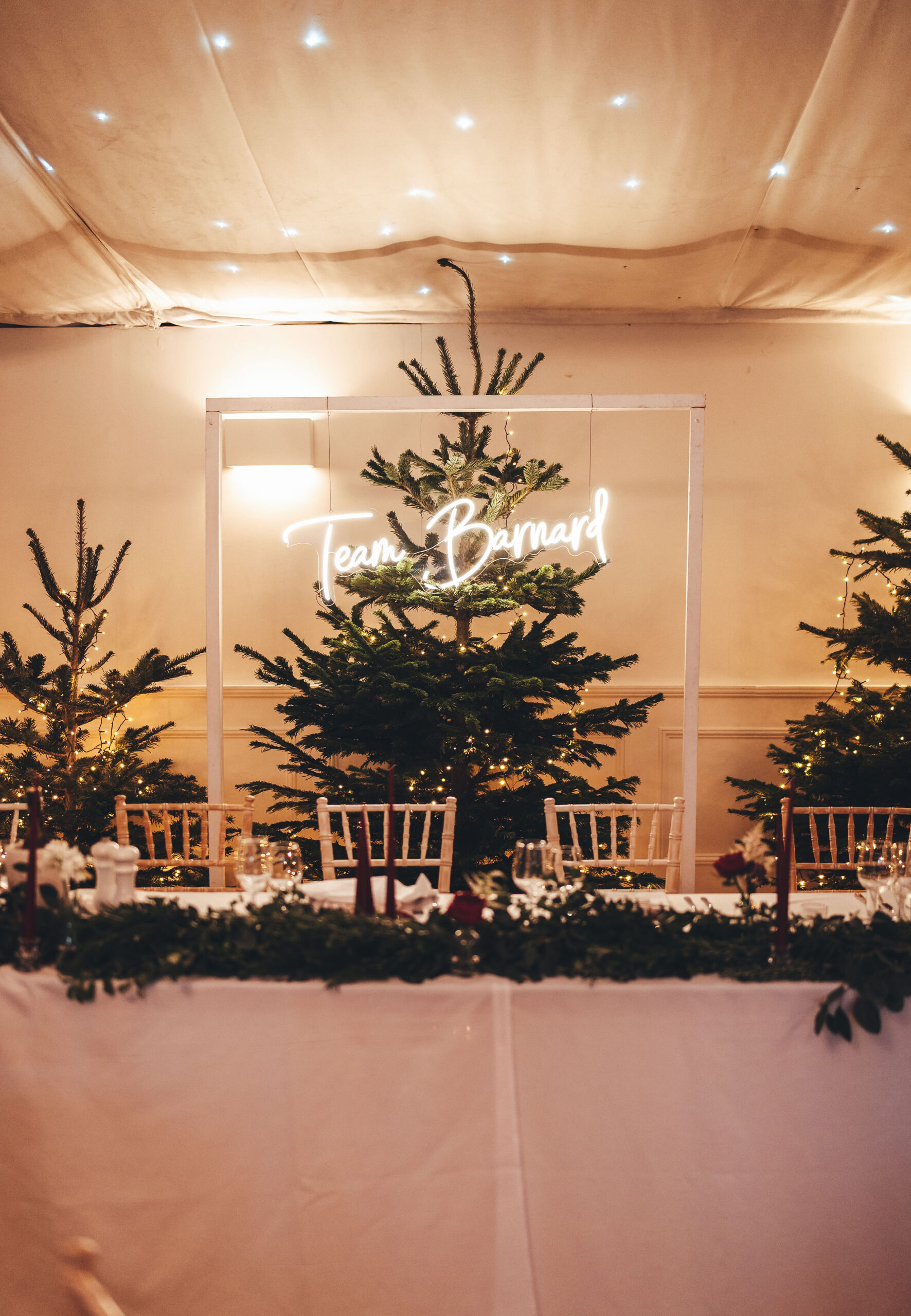 Festive Christmas Wedding at luxury UK venue Iscoyd Park by Inverve Photography