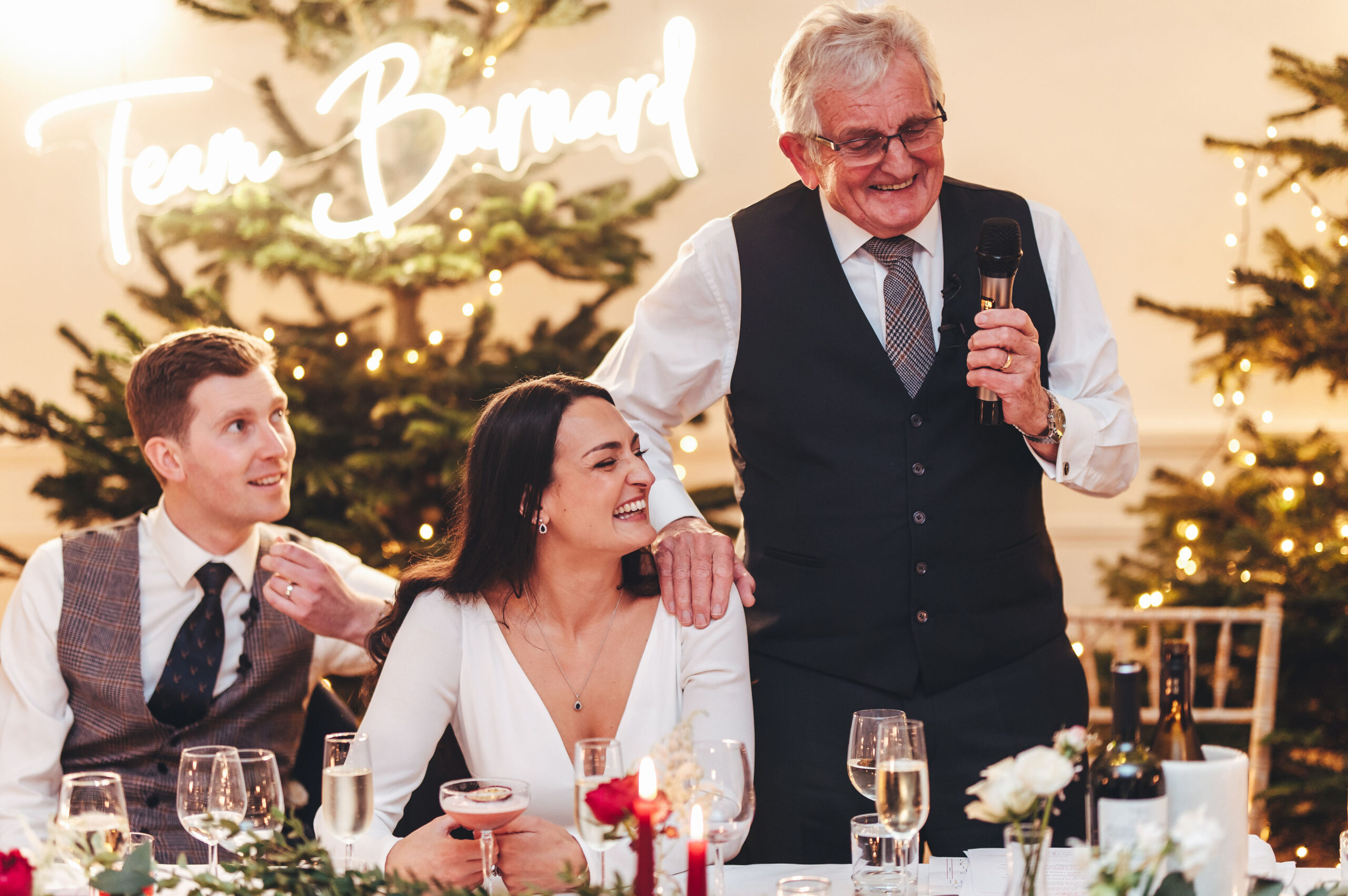 Festive Christmas Wedding at luxury UK venue Iscoyd Park by Inverve Photography