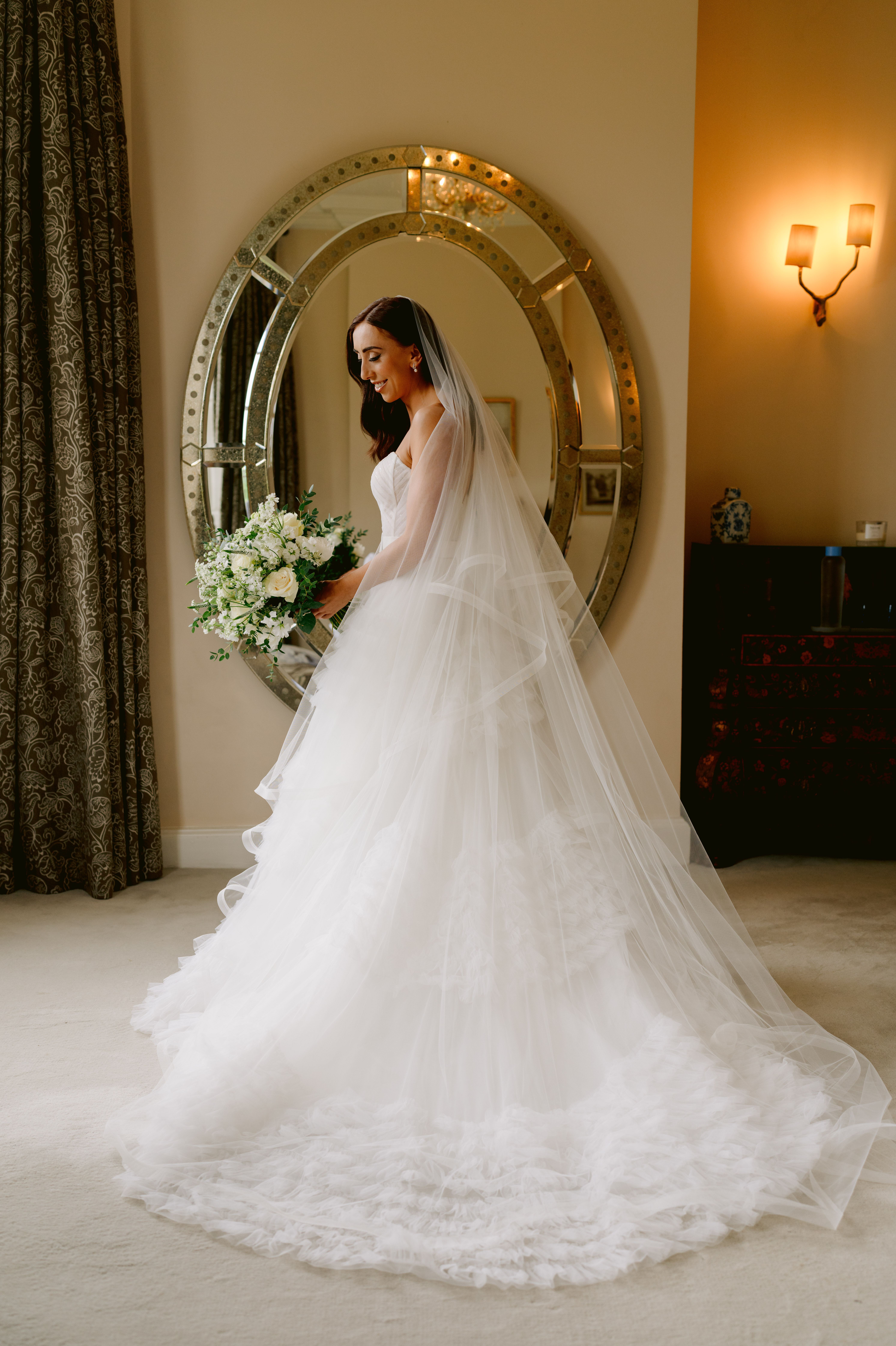 Don't miss this sequinned jumpsuit, sparkler exit, sexy wedding at Iscoyd Park by Tobiah Tayo Photography