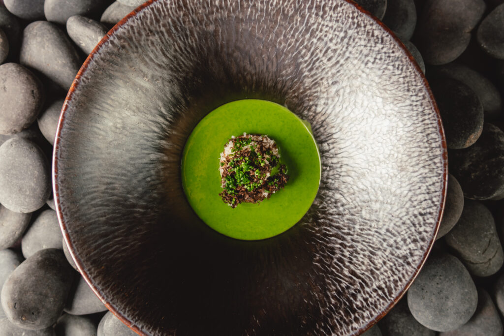 The latest in our 'Notes From The Kitchen' series sharing Iscoyd Park's wild garlic potato velouté with loaded skins