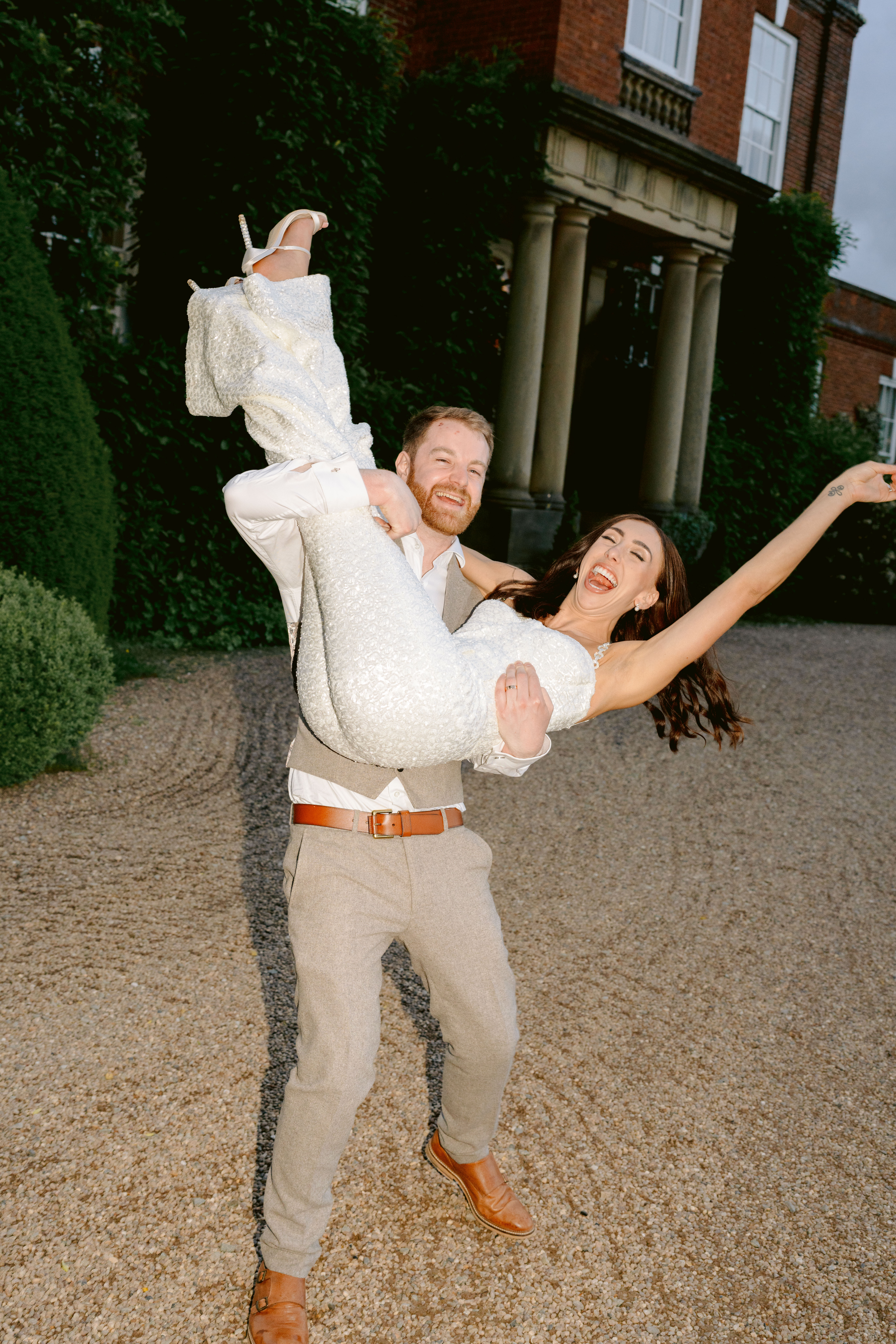 Don't miss this sequinned jumpsuit, sparkler exit, sexy wedding at Iscoyd Park by Tobiah Tayo Photography