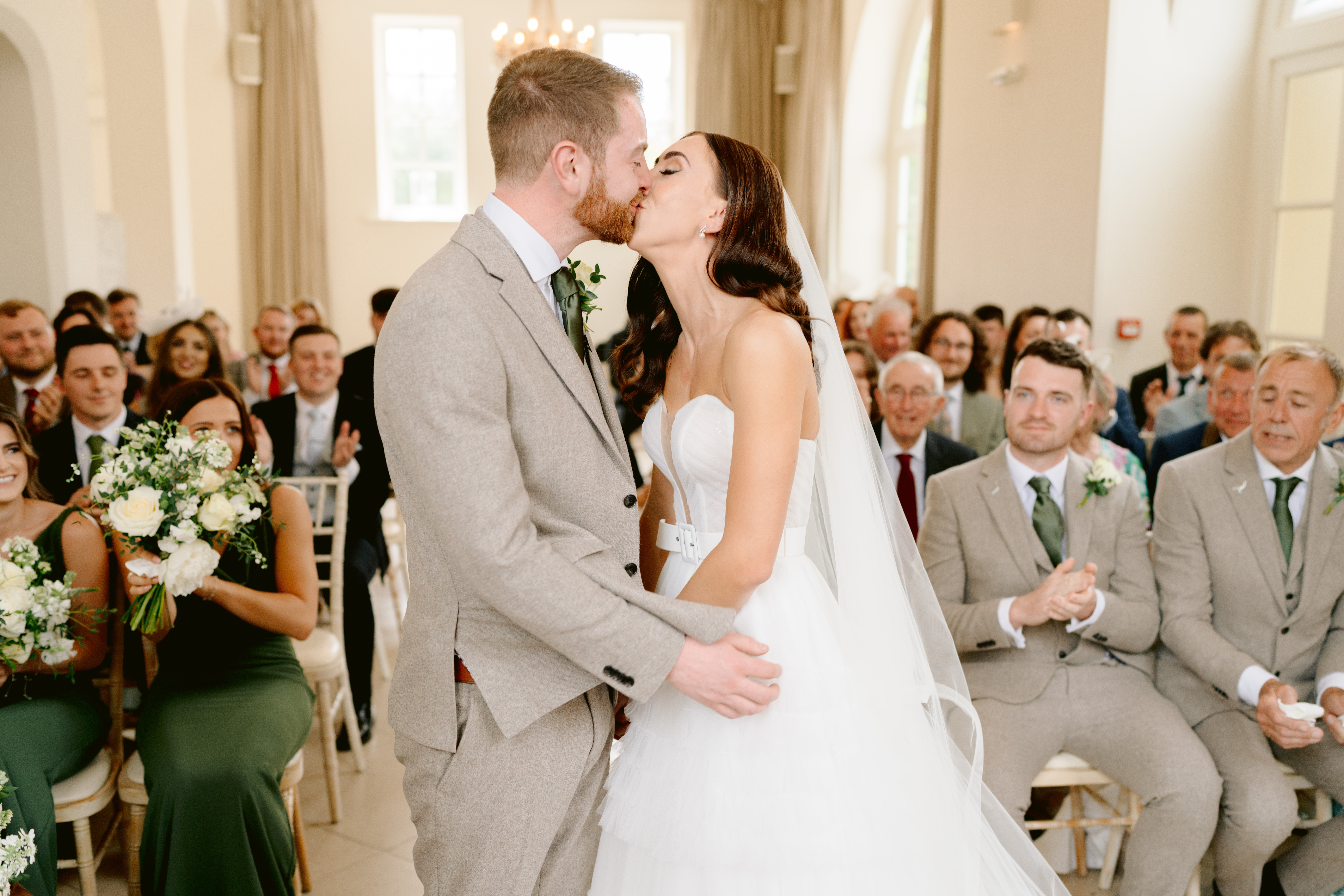 Don't miss this sequinned jumpsuit, sparkler exit, sexy wedding at Iscoyd Park by Tobiah Tayo Photography