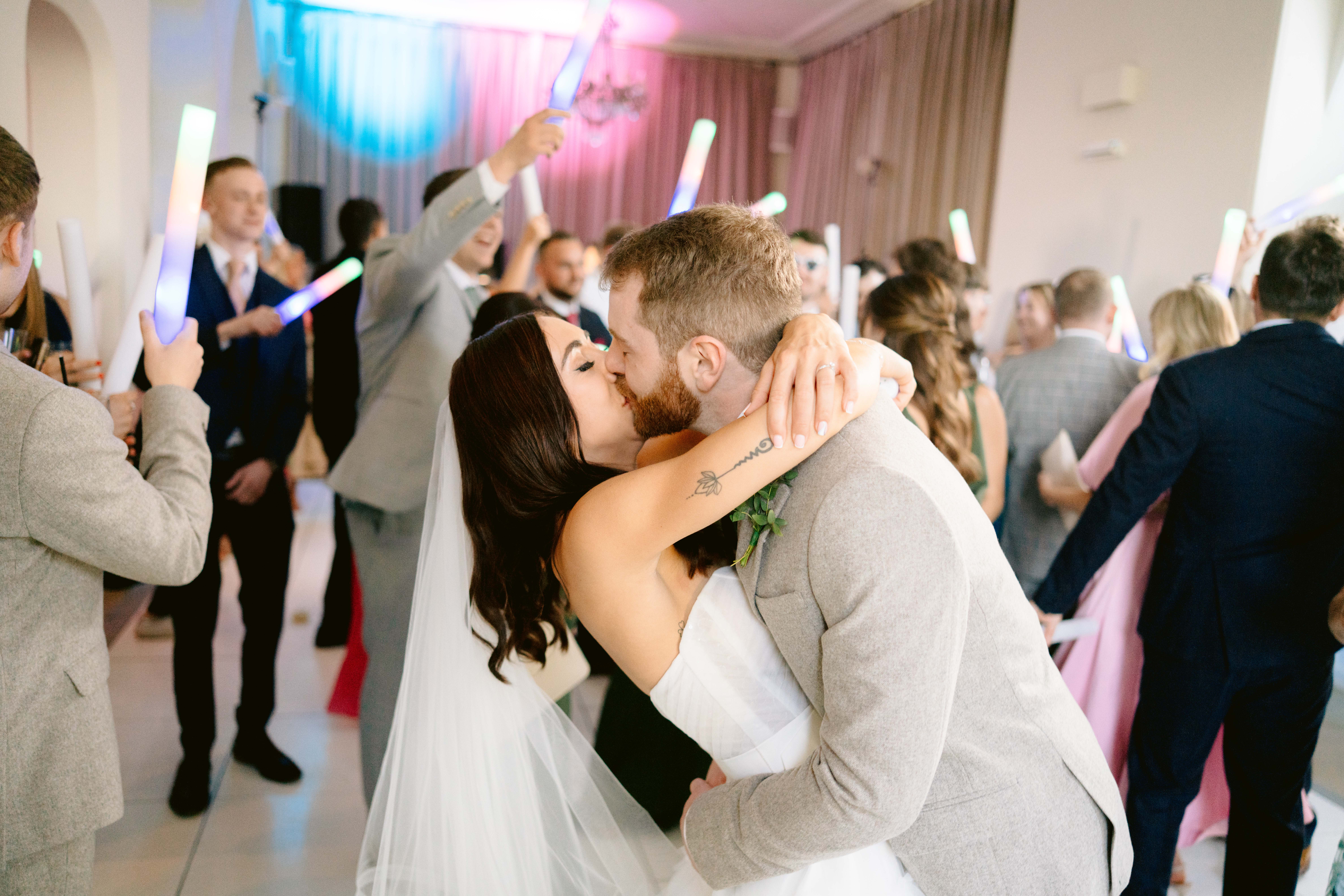 Don't miss this sequinned jumpsuit, sparkler exit, sexy wedding at Iscoyd Park by Tobiah Tayo Photography